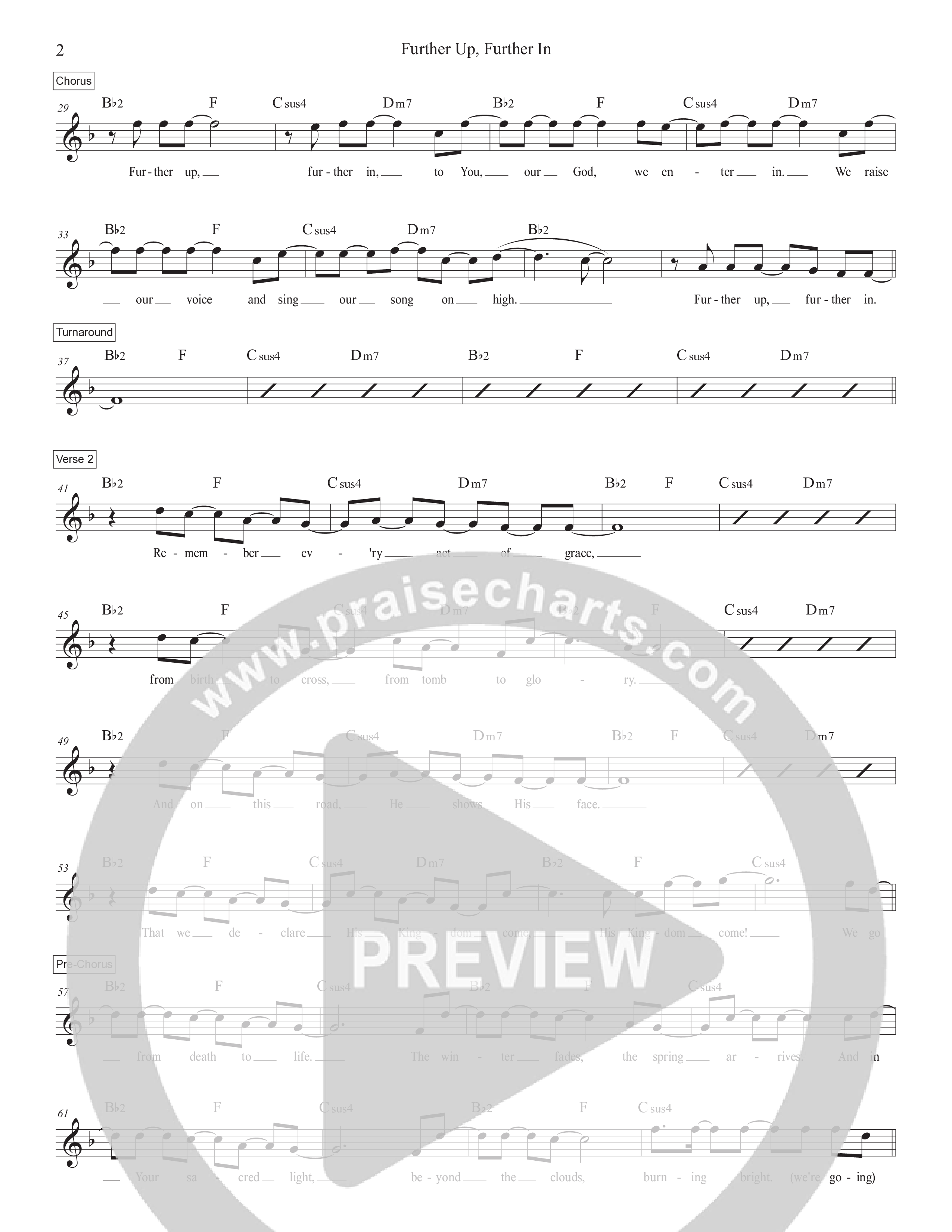 Further Up, Further In Lead Sheet Melody (Manuel Luz)