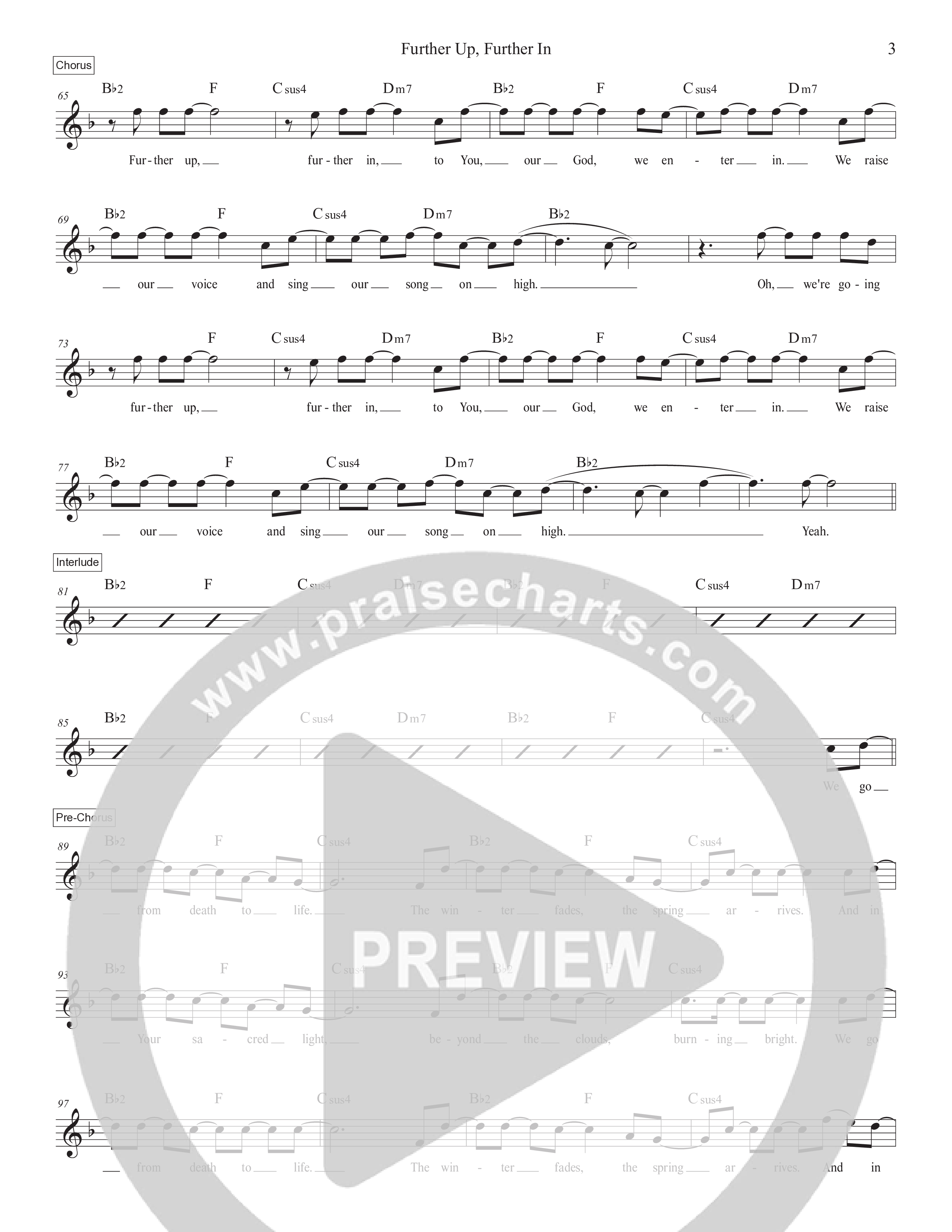 Further Up, Further In Lead Sheet Melody (Manuel Luz)
