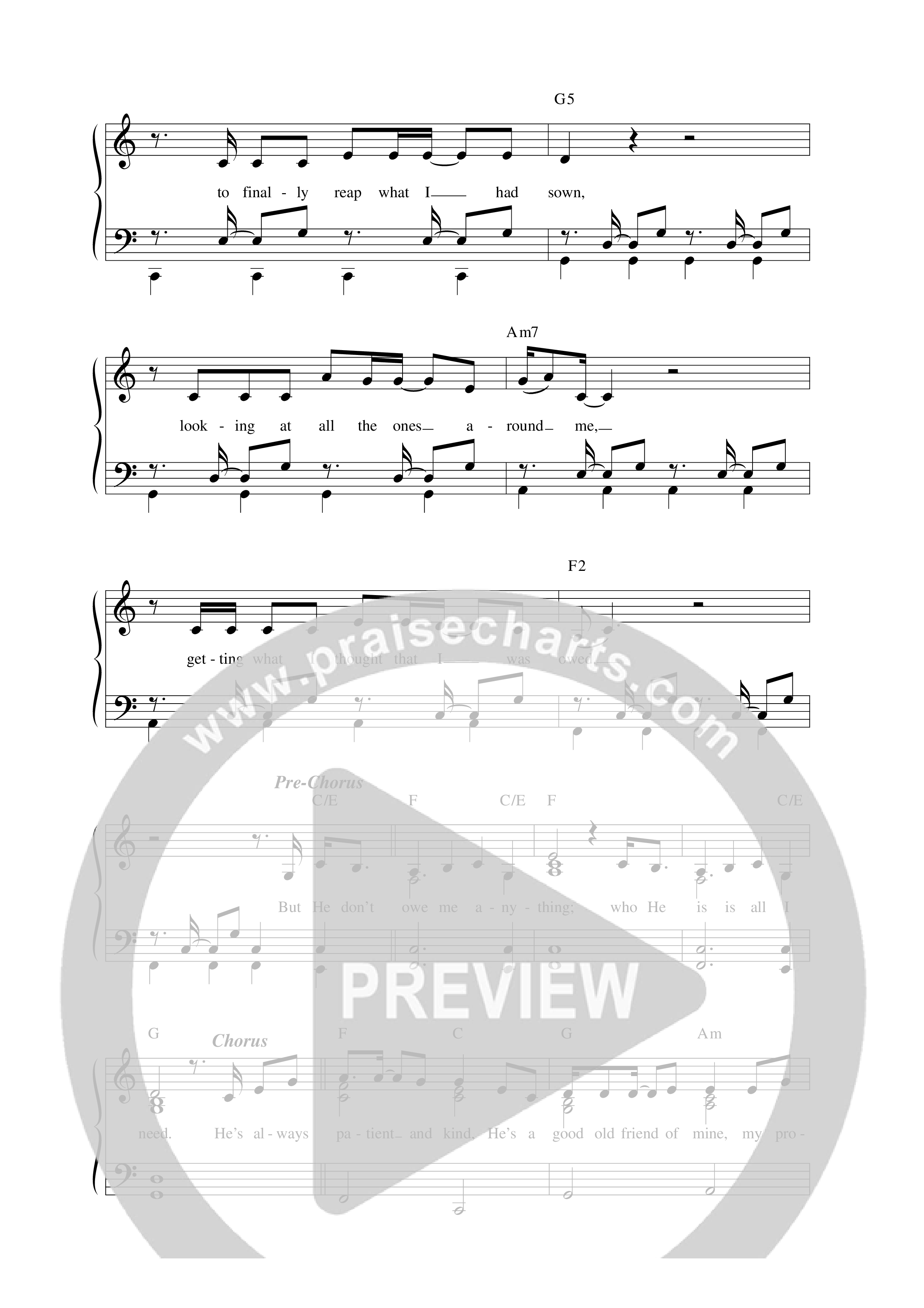 Enough For Me Lead Sheet Melody (Holly Brand)
