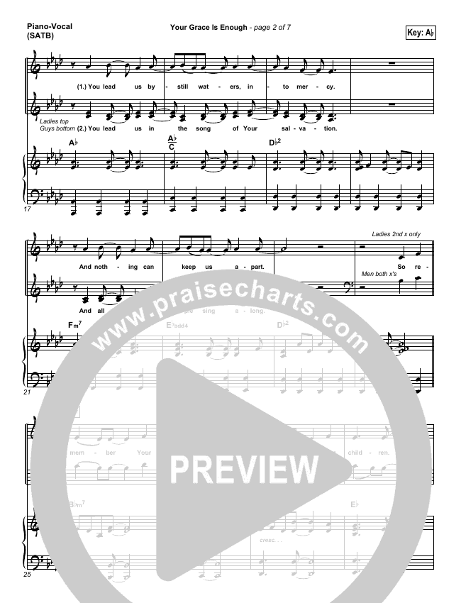 Your Grace Is Enough Sheet Music PDF (Matt Maher) PraiseCharts