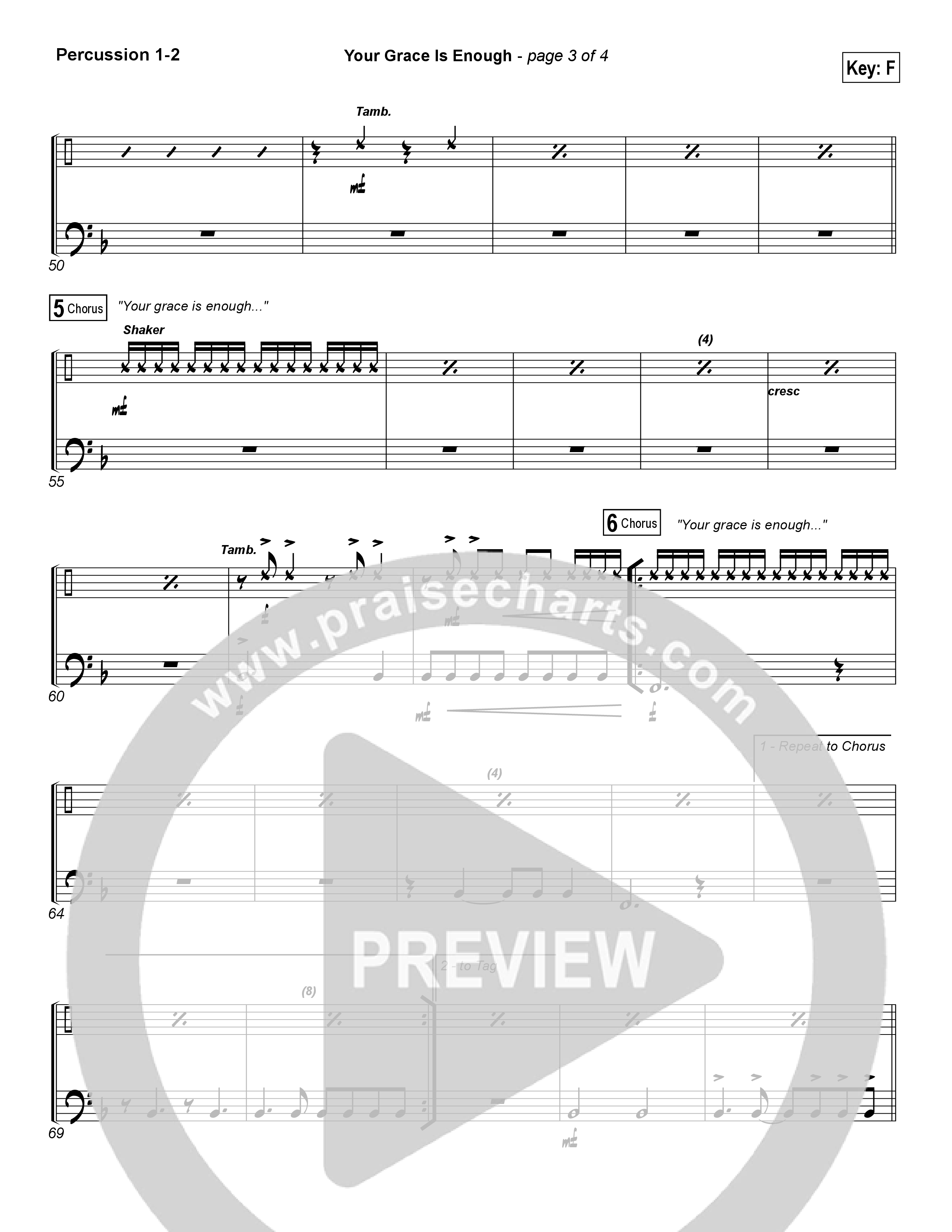 Your Grace Is Enough Percussion 1/2 (Matt Maher)