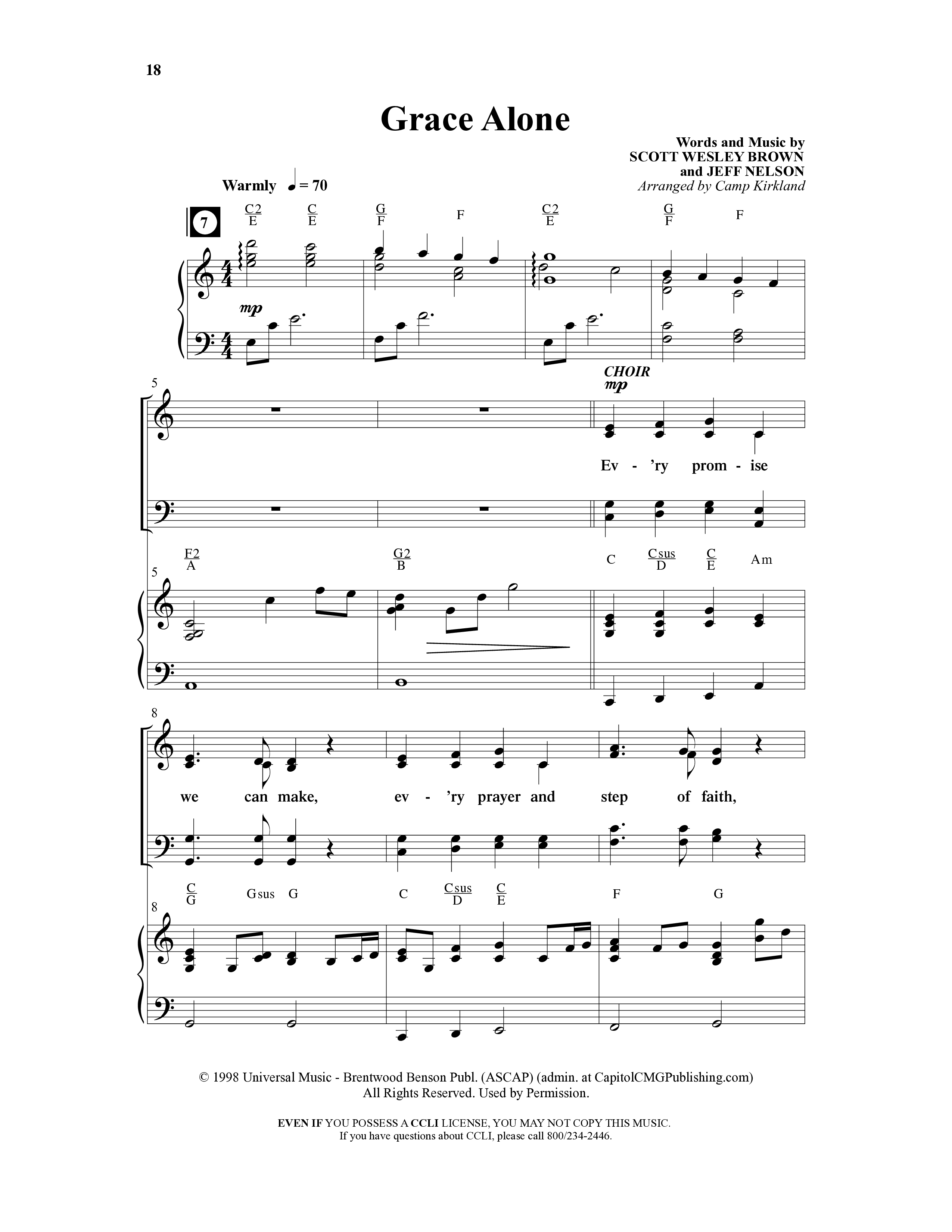 Choral Classics (14 Song Choral Collection) Song 2 (Piano SATB) (Word Music Choral)
