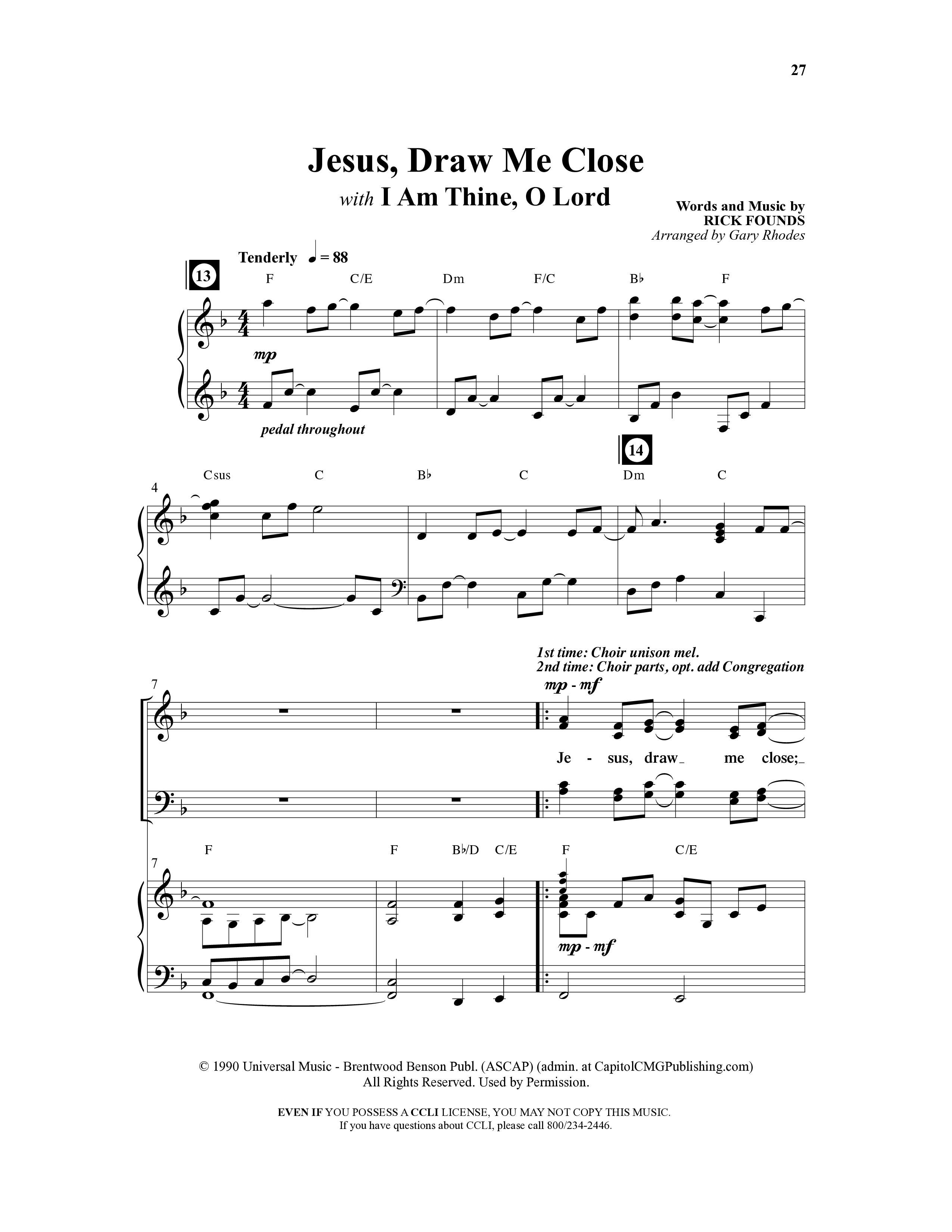 Choral Classics (14 Song Choral Collection) Song 3 (Piano SATB) (Word Music Choral)