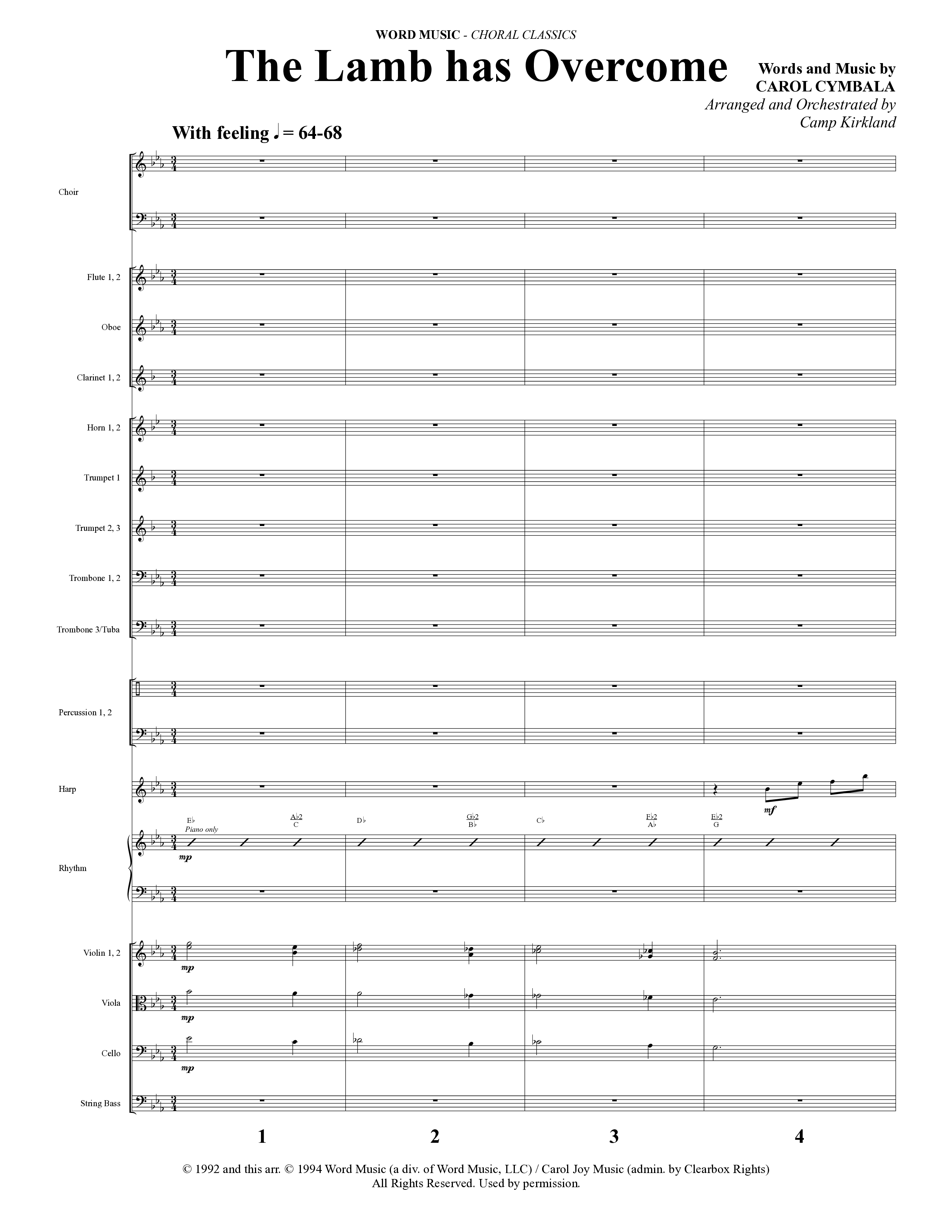 Choral Classics (14 Song Choral Collection) Song 6 (Orchestration) (Word Music Choral)