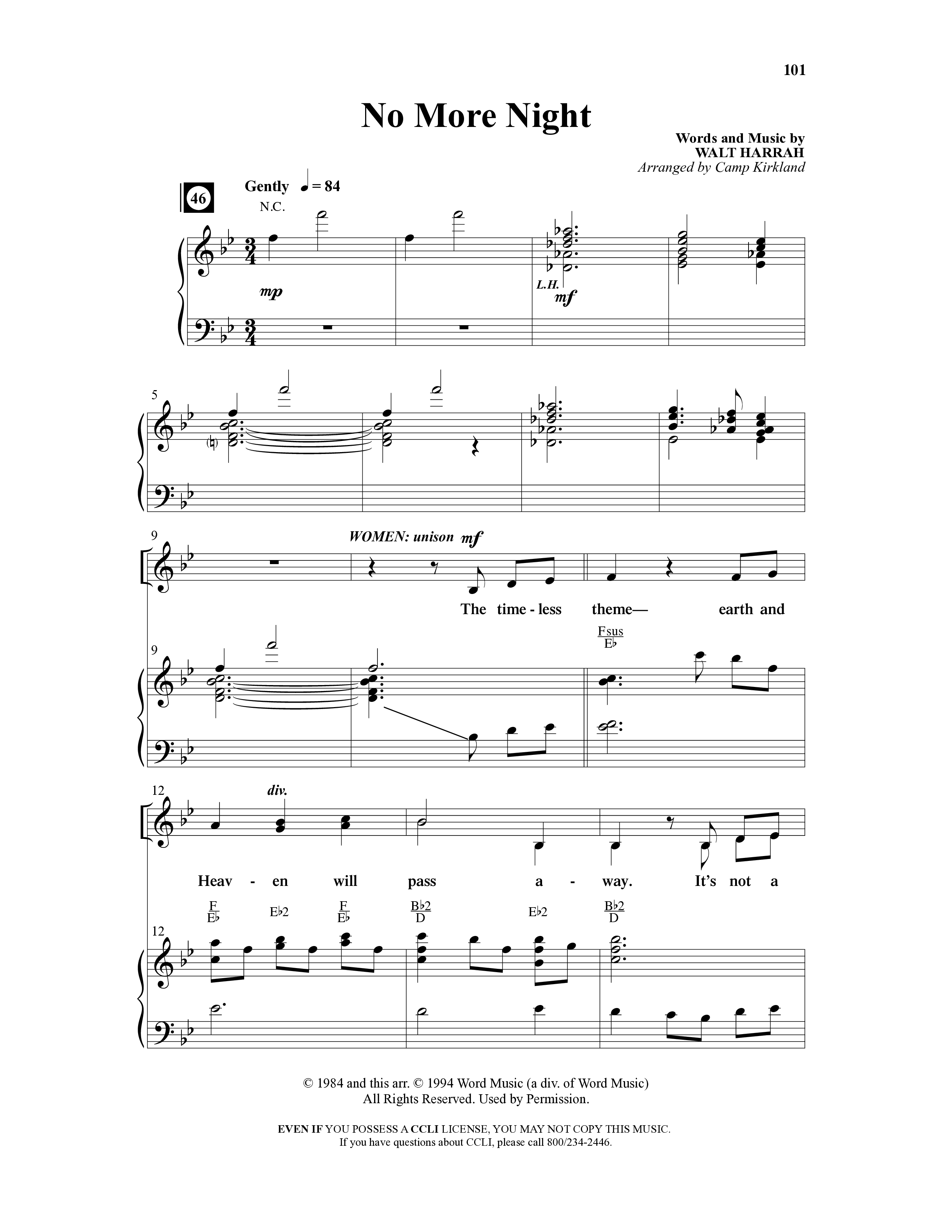 Choral Classics (14 Song Choral Collection) Song 9 (Piano SATB) (Word Music Choral)