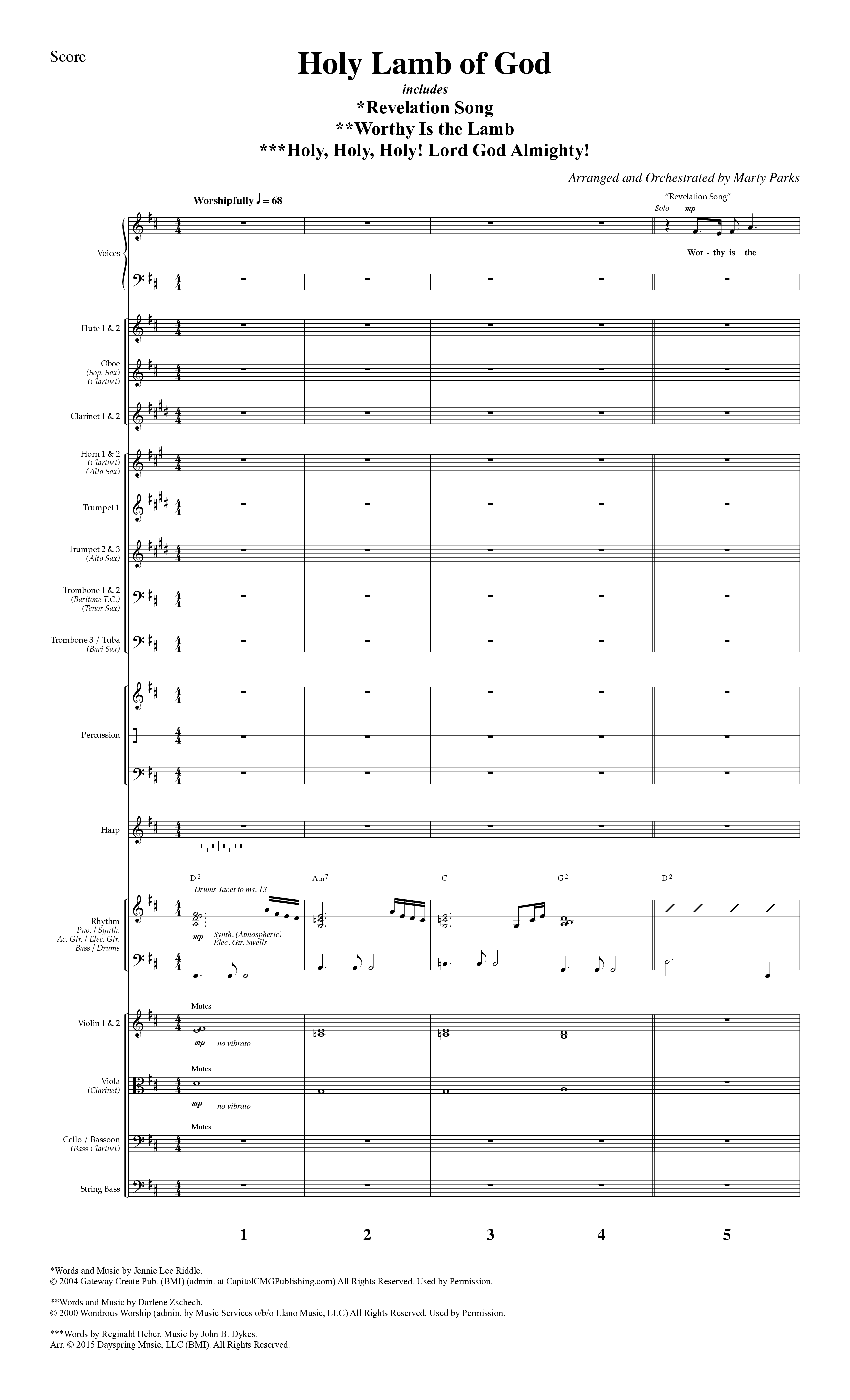 Choral Festival Favorites Vol 1 (9 Song Choral Collection) Song 2 (Orchestration) (Word Music Choral / Arr. Marty Parks)