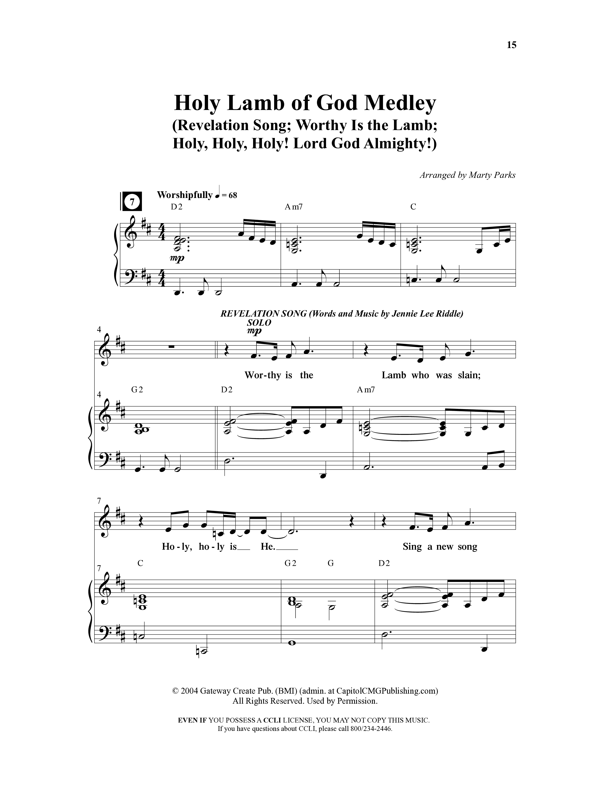Choral Festival Favorites Vol 1 (9 Song Choral Collection) Song 2 (Piano SATB) (Word Music Choral / Arr. Marty Parks)