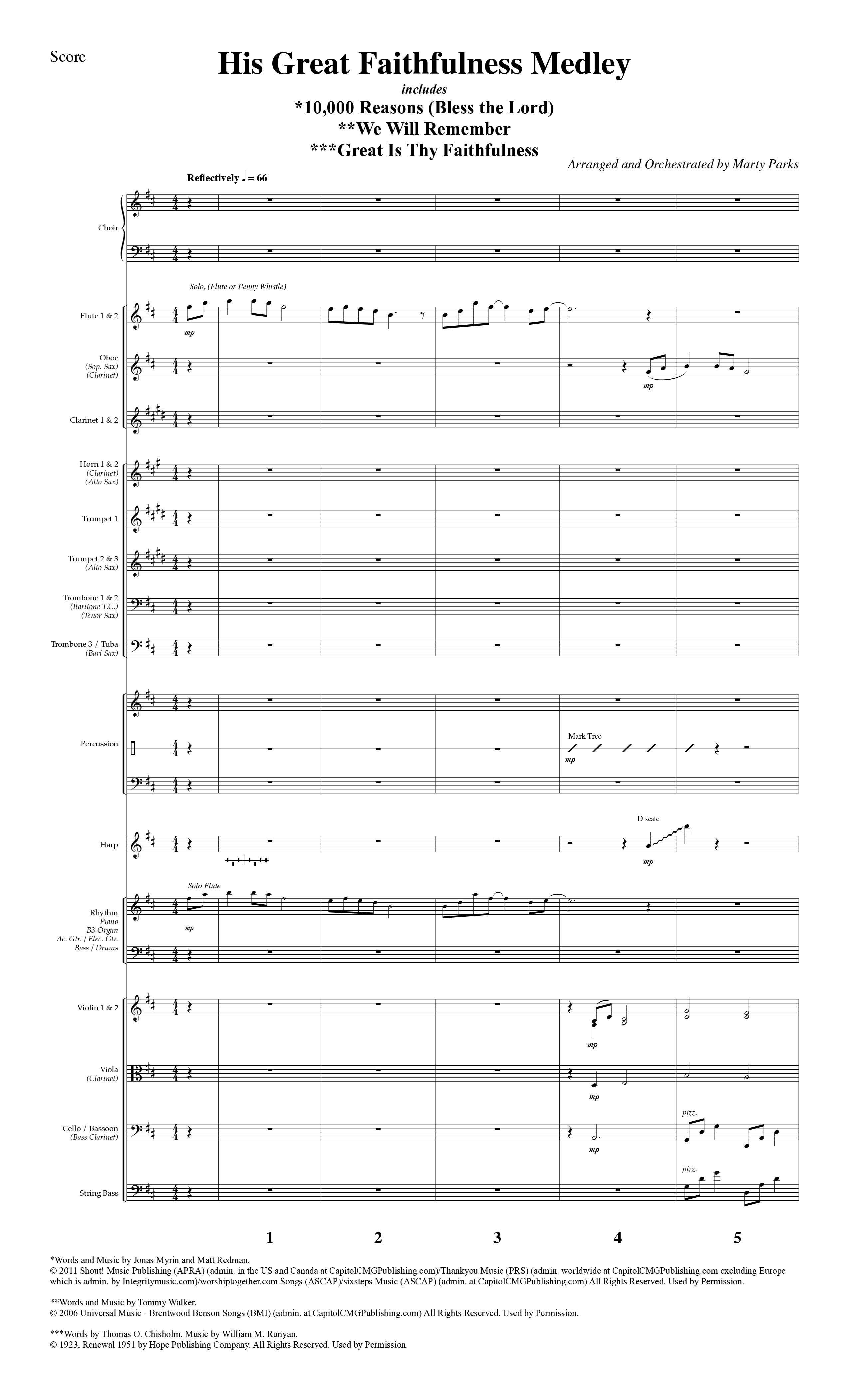 Choral Festival Favorites Vol 1 (9 Song Choral Collection) Song 3 (Orchestration) (Word Music Choral / Arr. Marty Parks)