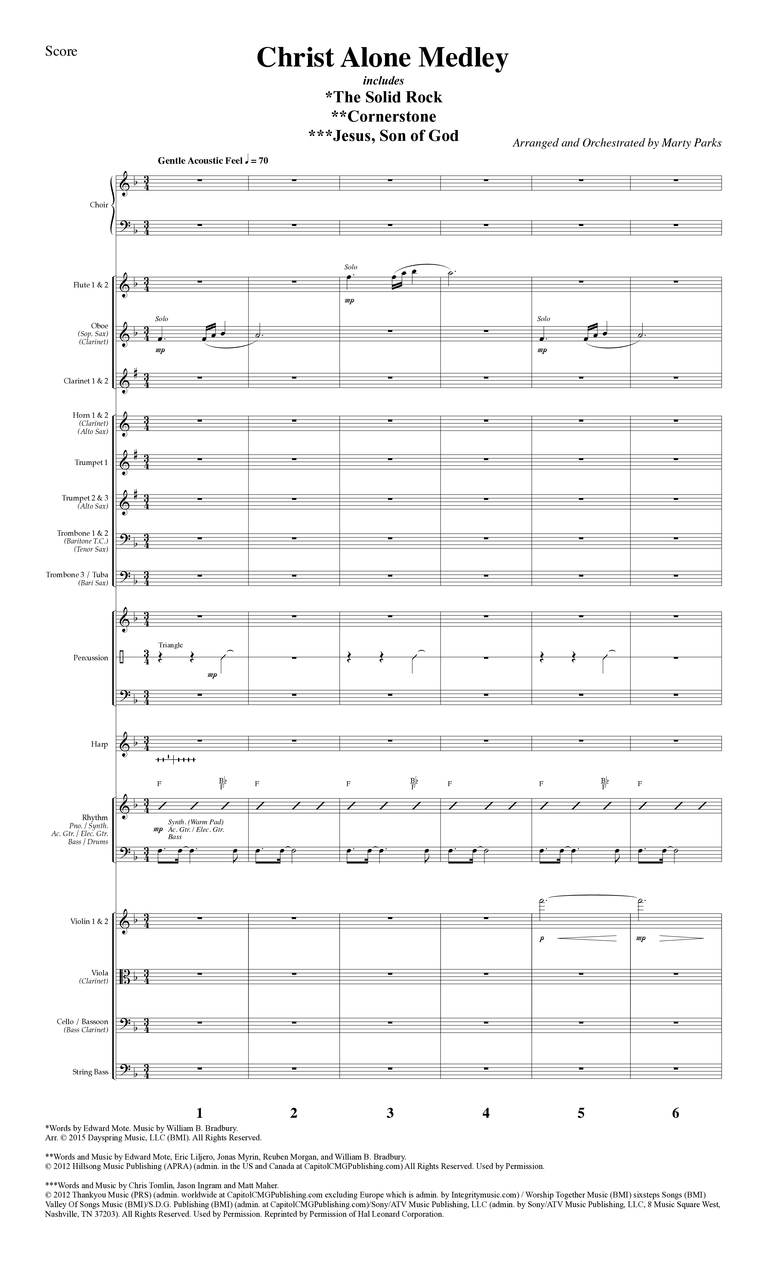Choral Festival Favorites Vol 1 (9 Song Choral Collection) Song 4 (Orchestration) (Word Music Choral / Arr. Marty Parks)