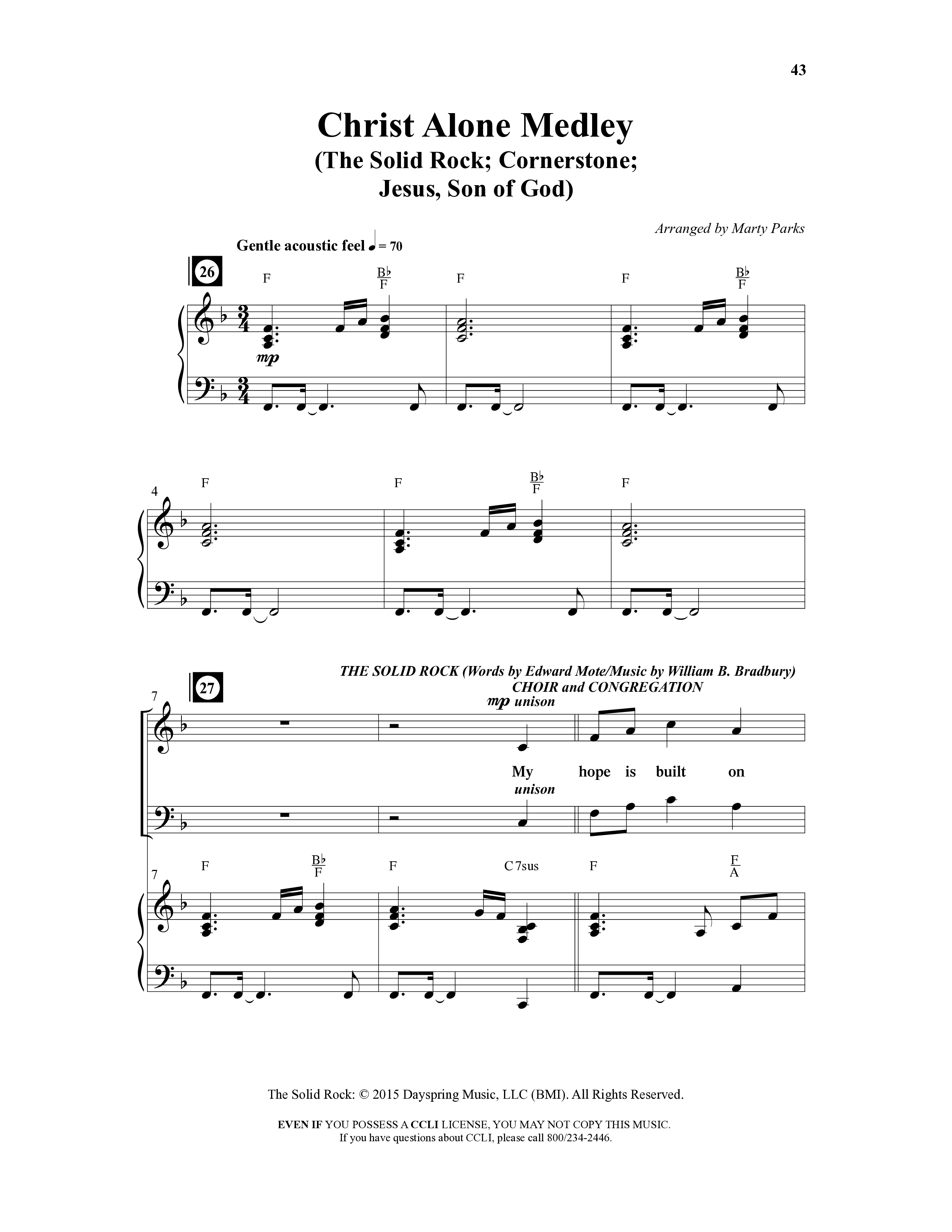 Choral Festival Favorites Vol 1 (9 Song Choral Collection) Song 4 (Piano SATB) (Word Music Choral / Arr. Marty Parks)