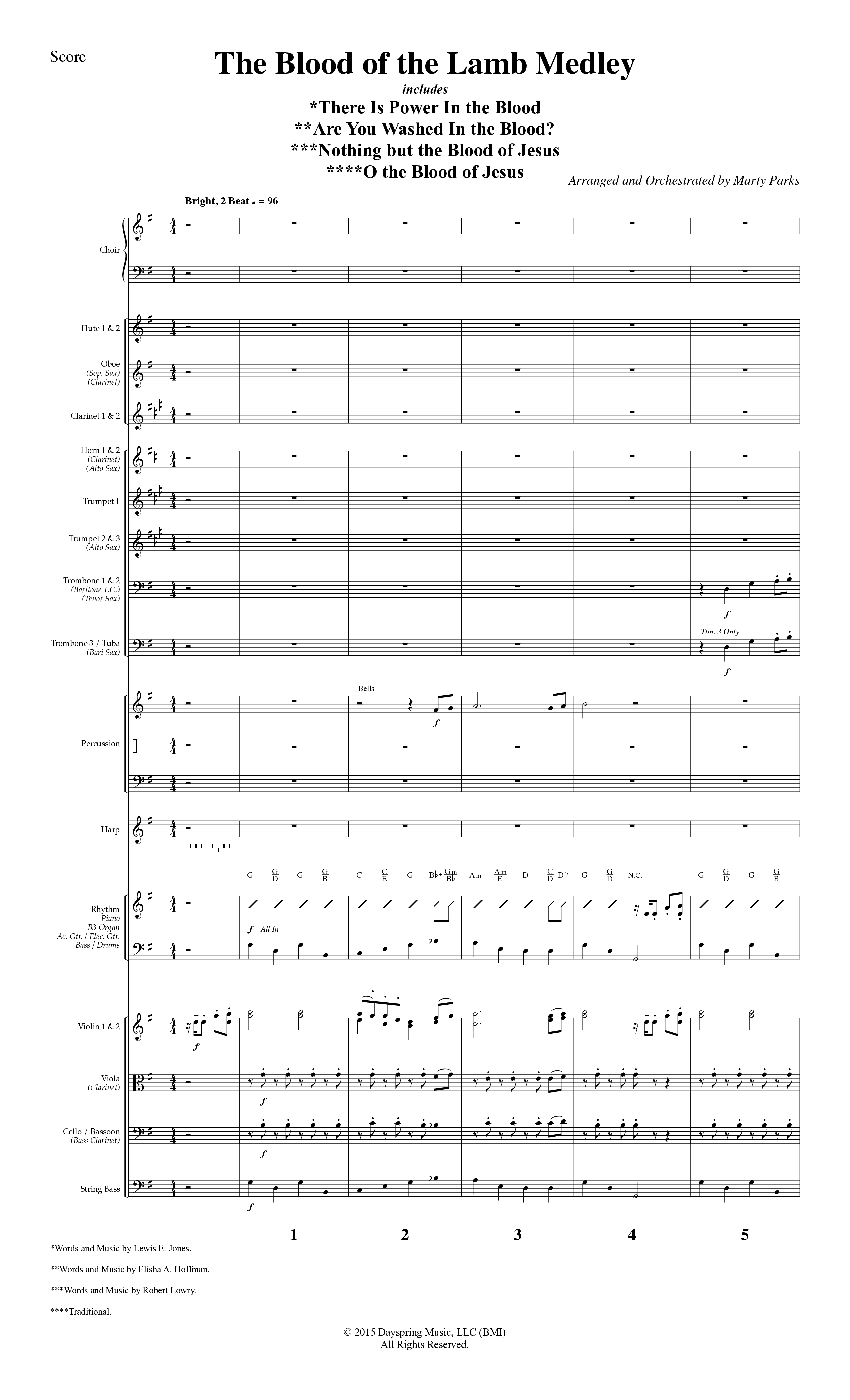 Choral Festival Favorites Vol 1 (9 Song Choral Collection) Song 6 (Orchestration) (Word Music Choral / Arr. Marty Parks)