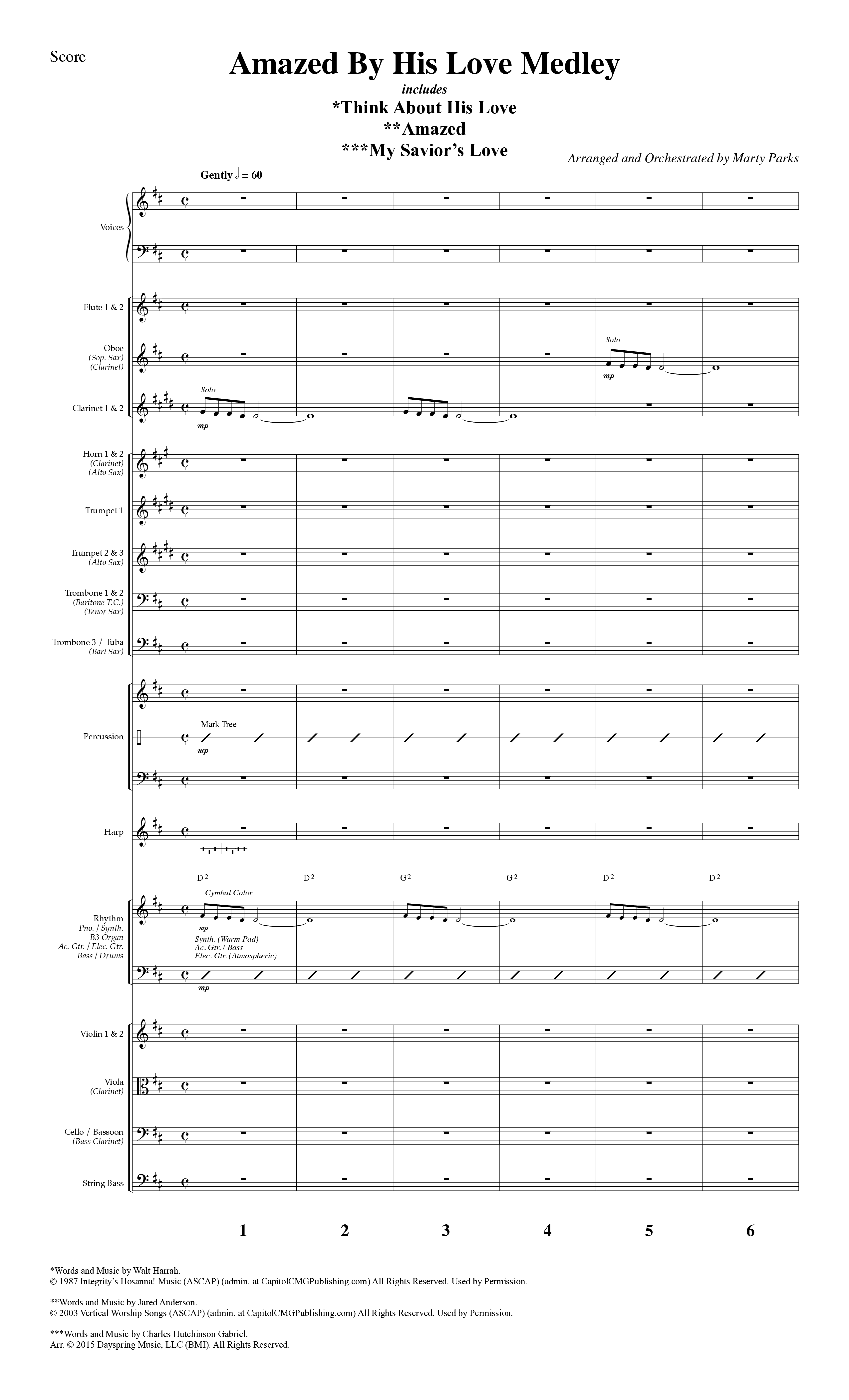 Choral Festival Favorites Vol 1 (9 Song Choral Collection) Song 7 (Orchestration) (Word Music Choral / Arr. Marty Parks)