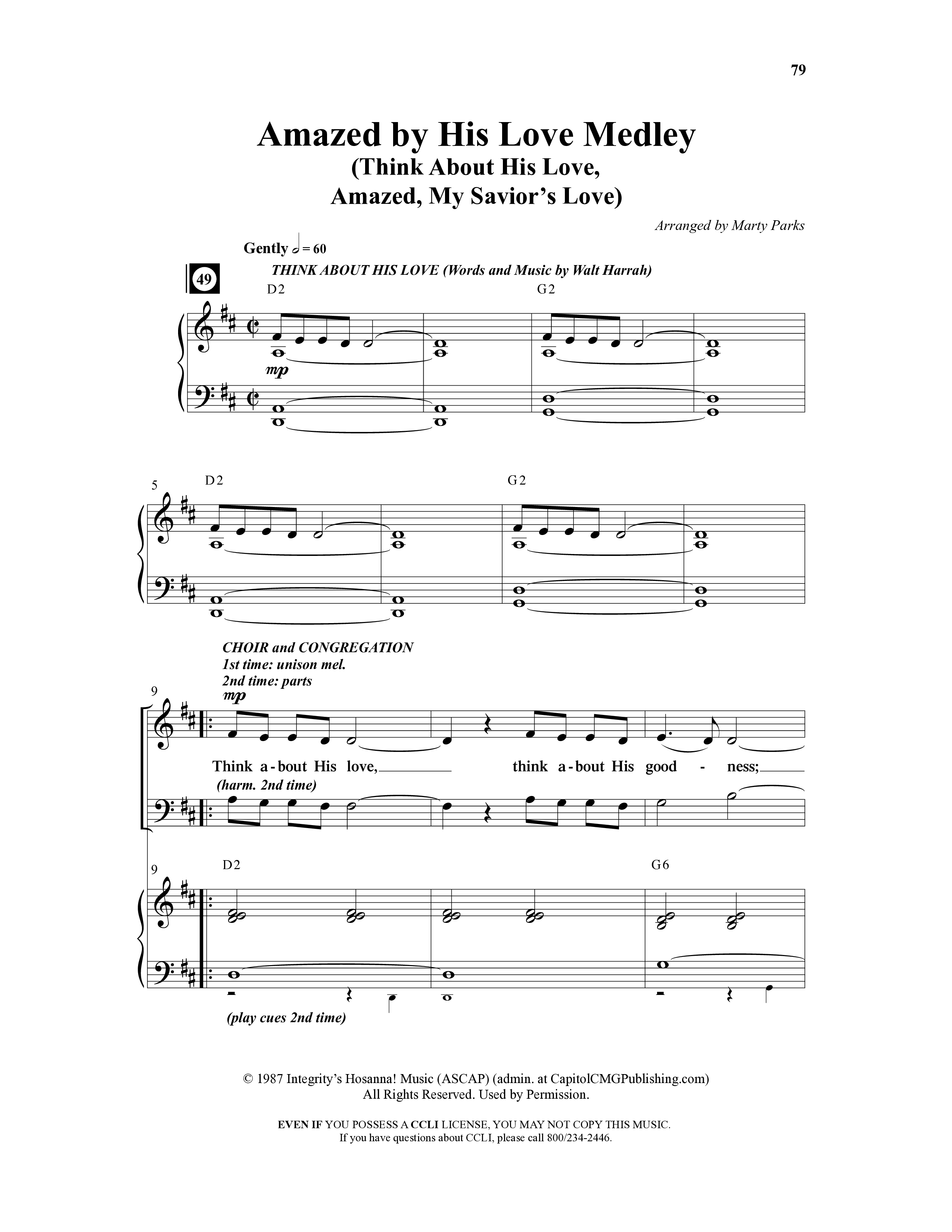 Choral Festival Favorites Vol 1 (9 Song Choral Collection) Song 7 (Piano SATB) (Word Music Choral / Arr. Marty Parks)
