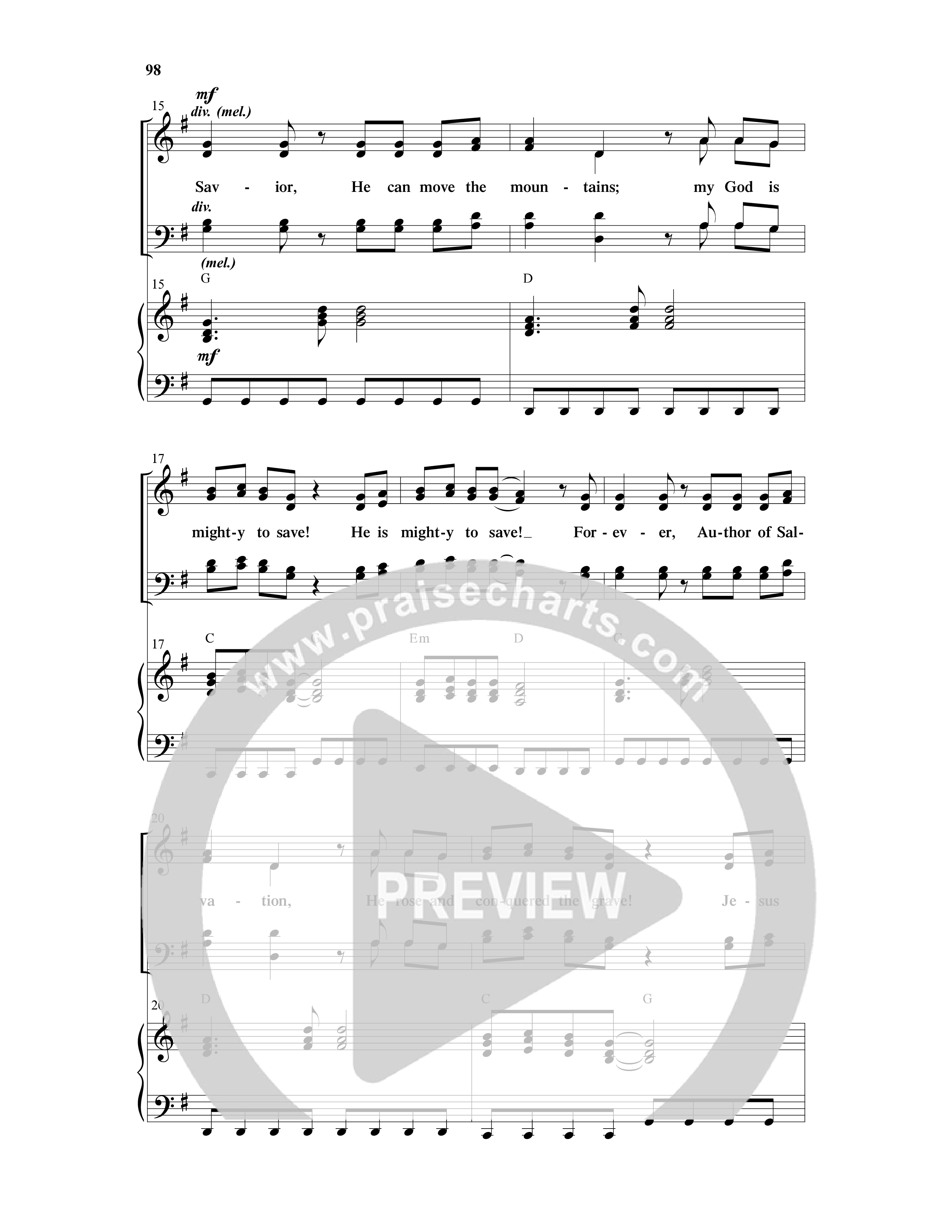 Choral Festival Favorites Vol 1 (9 Song Choral Collection) Song 8 (Piano SATB) (Word Music Choral / Arr. Marty Parks)