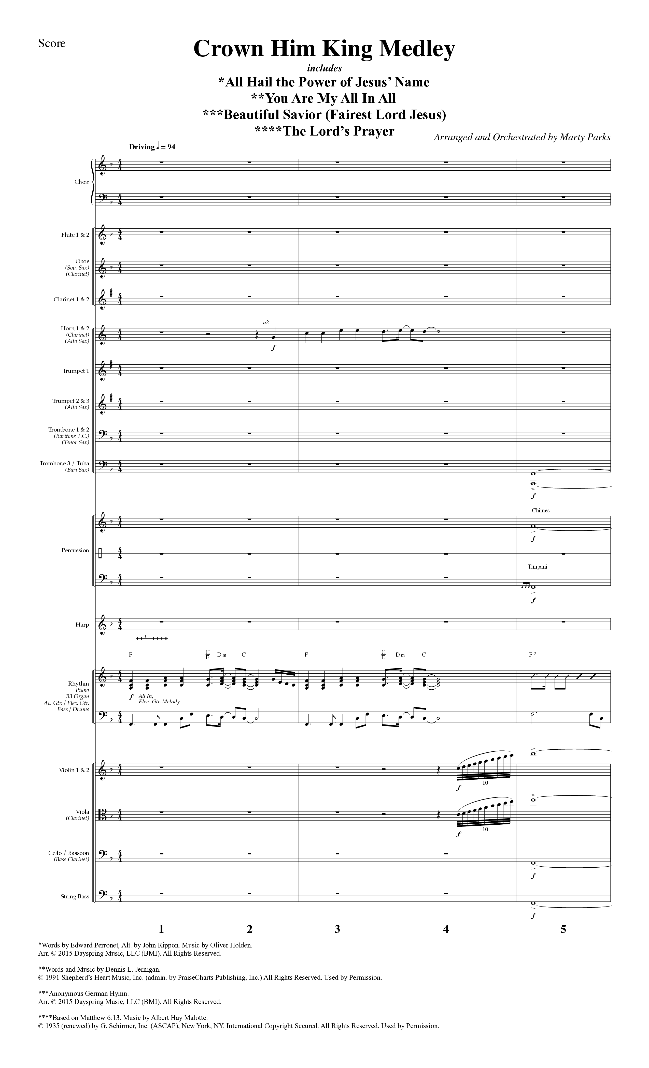 Choral Festival Favorites Vol 1 (9 Song Choral Collection) Song 9 (Orchestration) (Word Music Choral / Arr. Marty Parks)