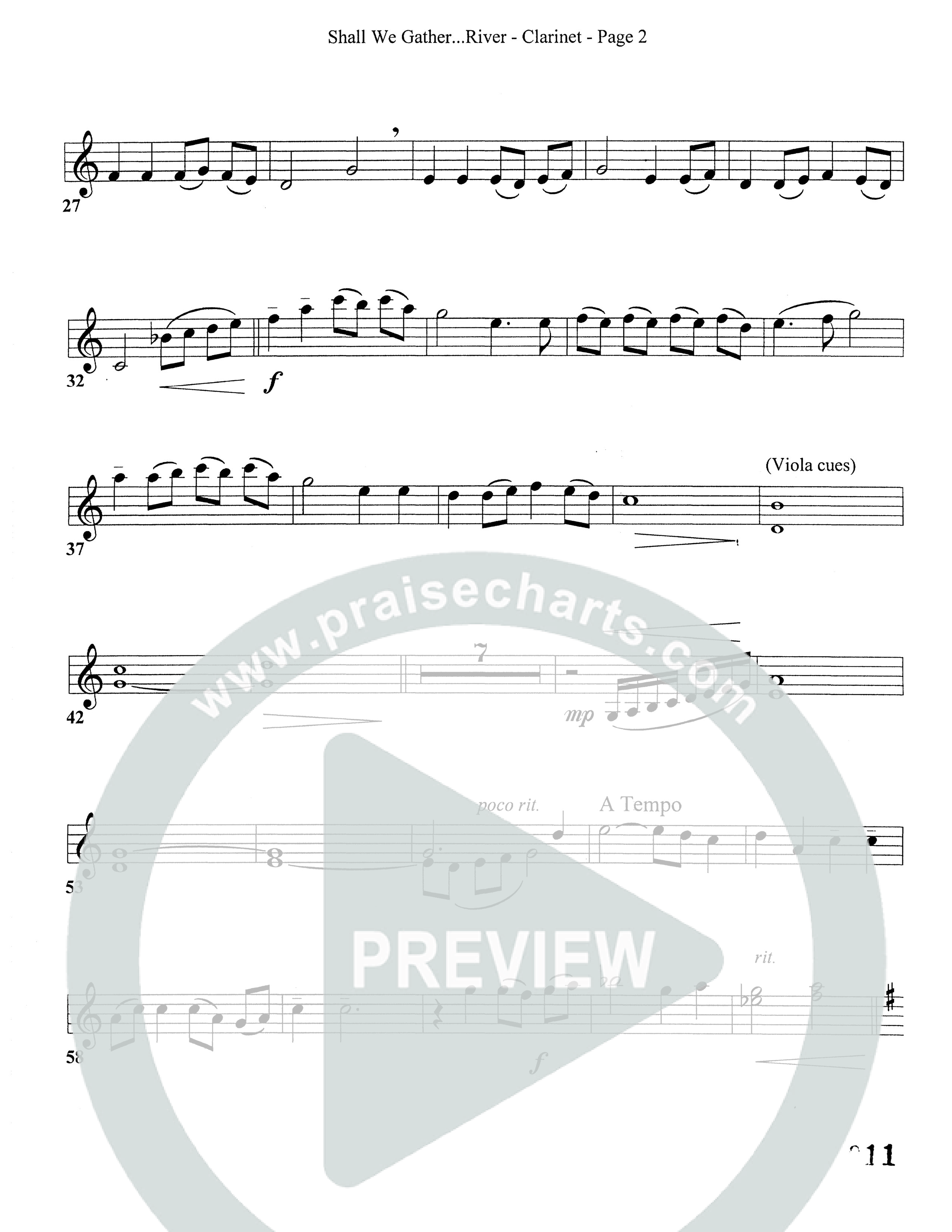 Shall We Gather At The River (Choral Anthem SATB) Clarinet 1/2 (Word Music Choral)
