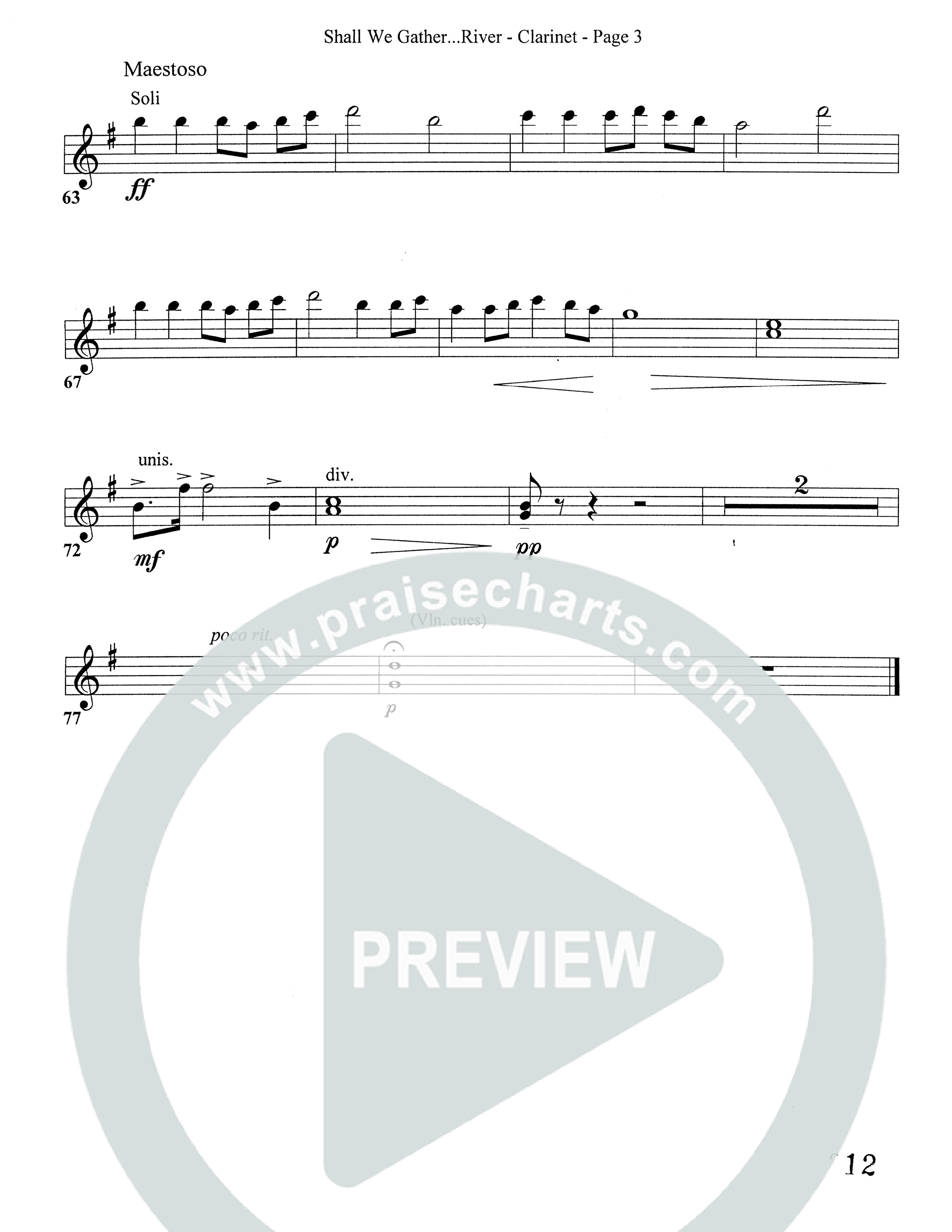 Shall We Gather At The River (Choral Anthem SATB) Clarinet 1/2 (Word Music Choral)