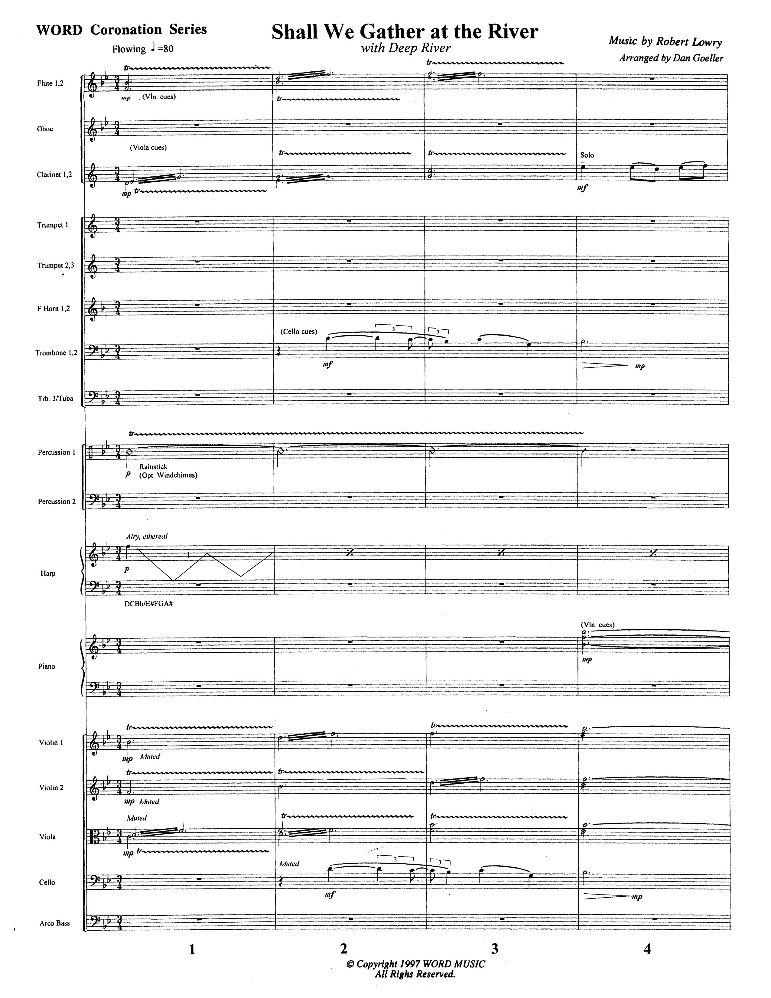 Shall We Gather At The River (Choral Anthem SATB) Orchestration (Word Music Choral)