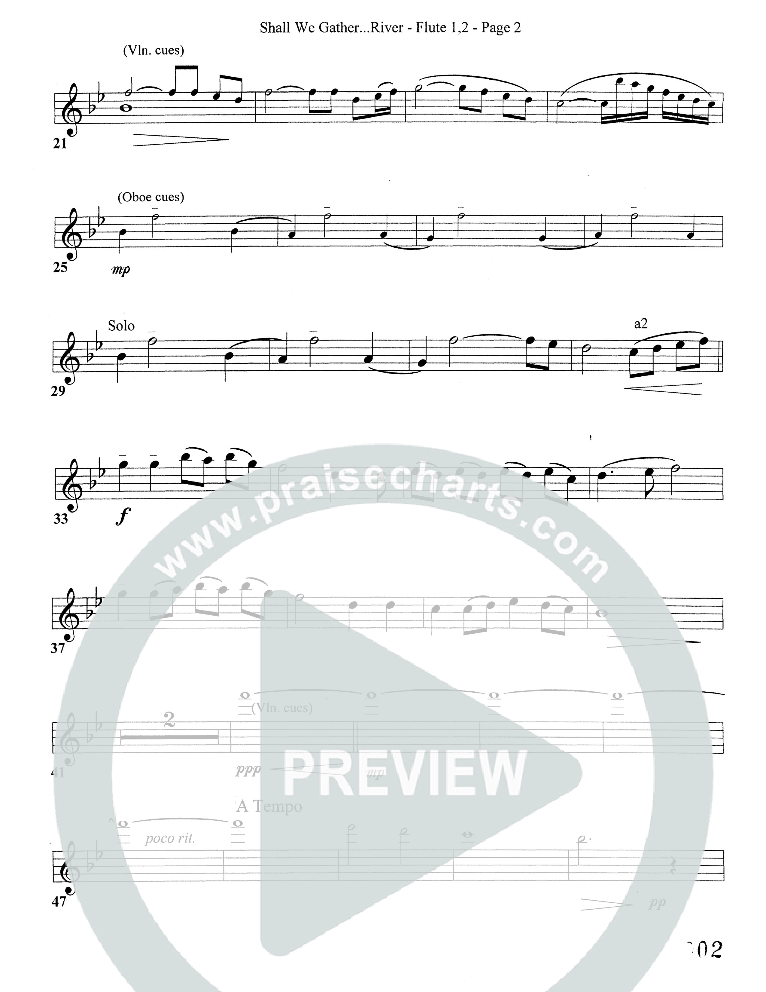 Shall We Gather At The River (Choral Anthem SATB) Flute 1/2 (Word Music Choral)