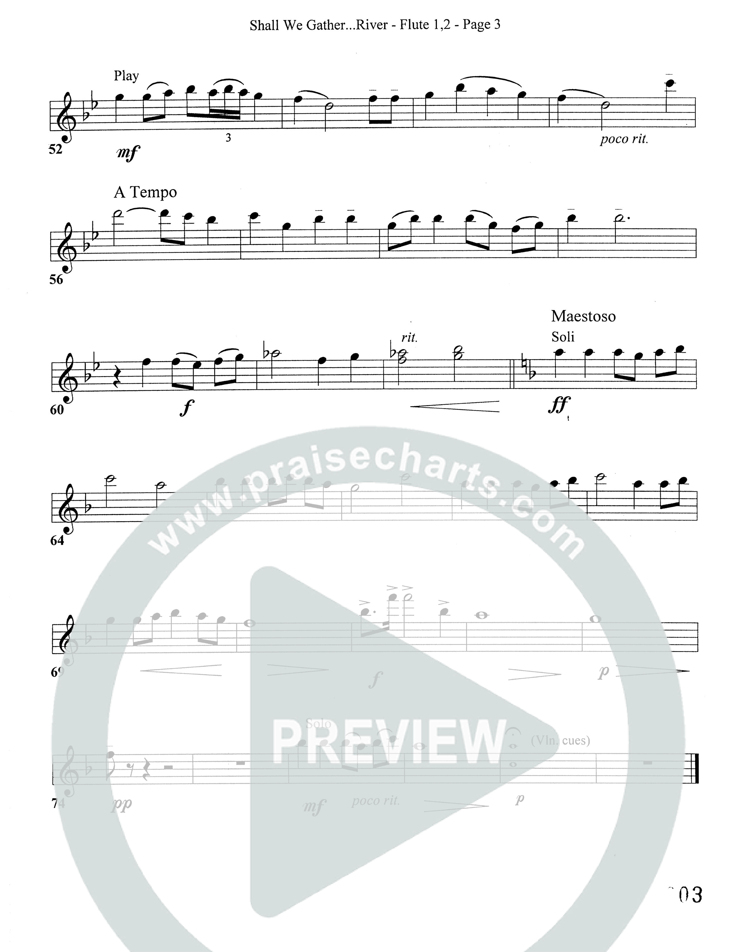 Shall We Gather At The River (Choral Anthem SATB) Flute 1/2 (Word Music Choral)