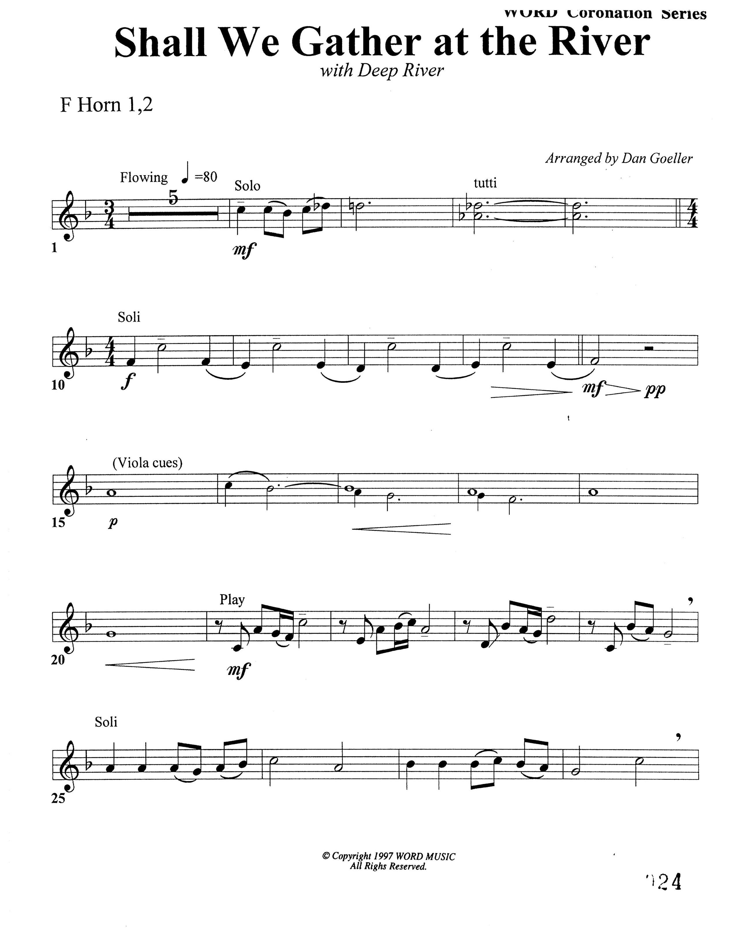 Shall We Gather At The River (Choral Anthem SATB) French Horn (Word Music Choral)