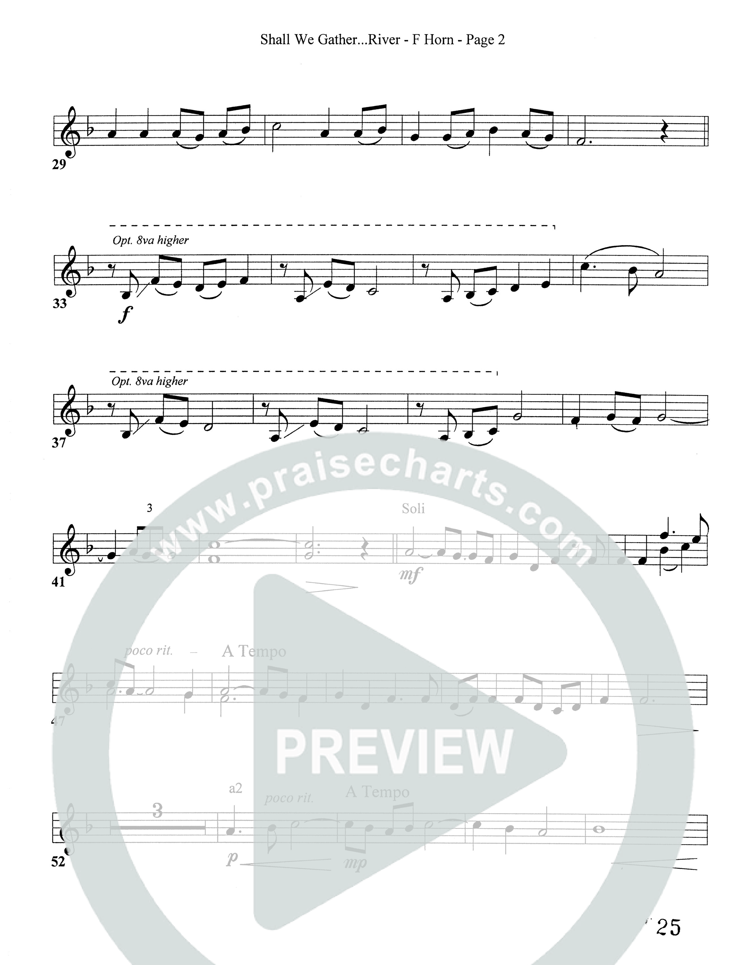 Shall We Gather At The River (Choral Anthem SATB) French Horn (Word Music Choral)