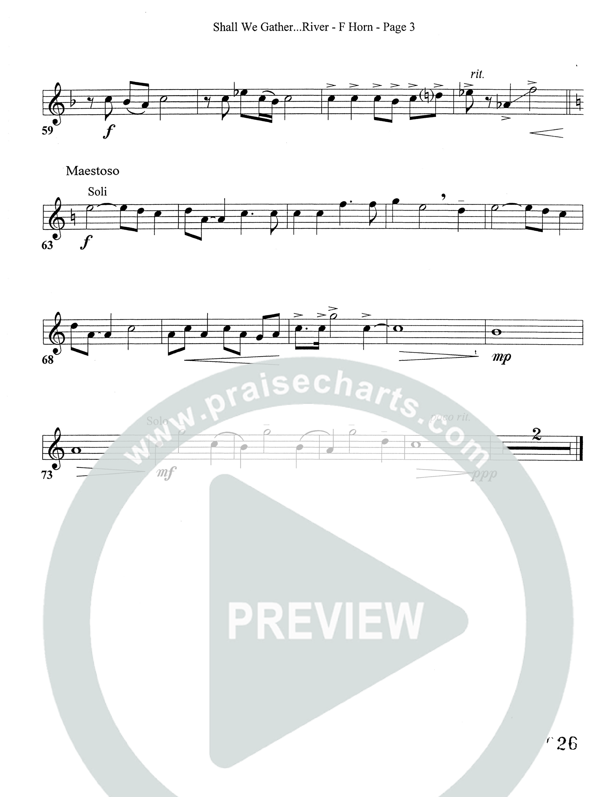 Shall We Gather At The River (Choral Anthem SATB) French Horn (Word Music Choral)