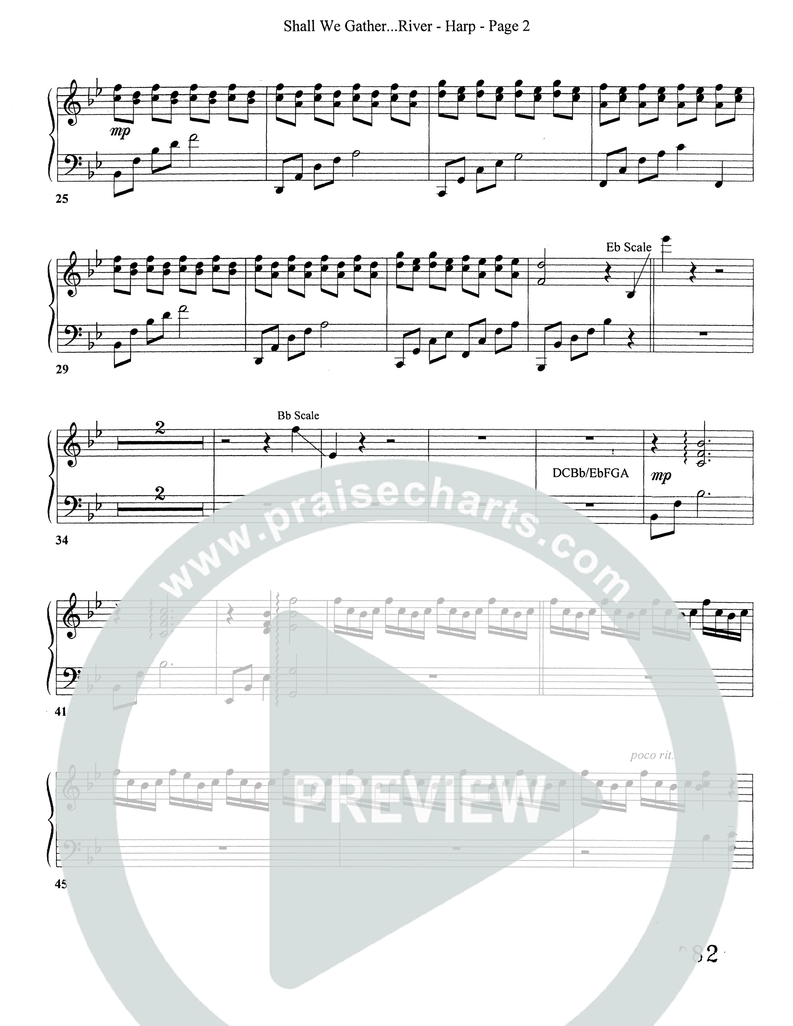 Shall We Gather At The River (Choral Anthem SATB) Harp (Word Music Choral)