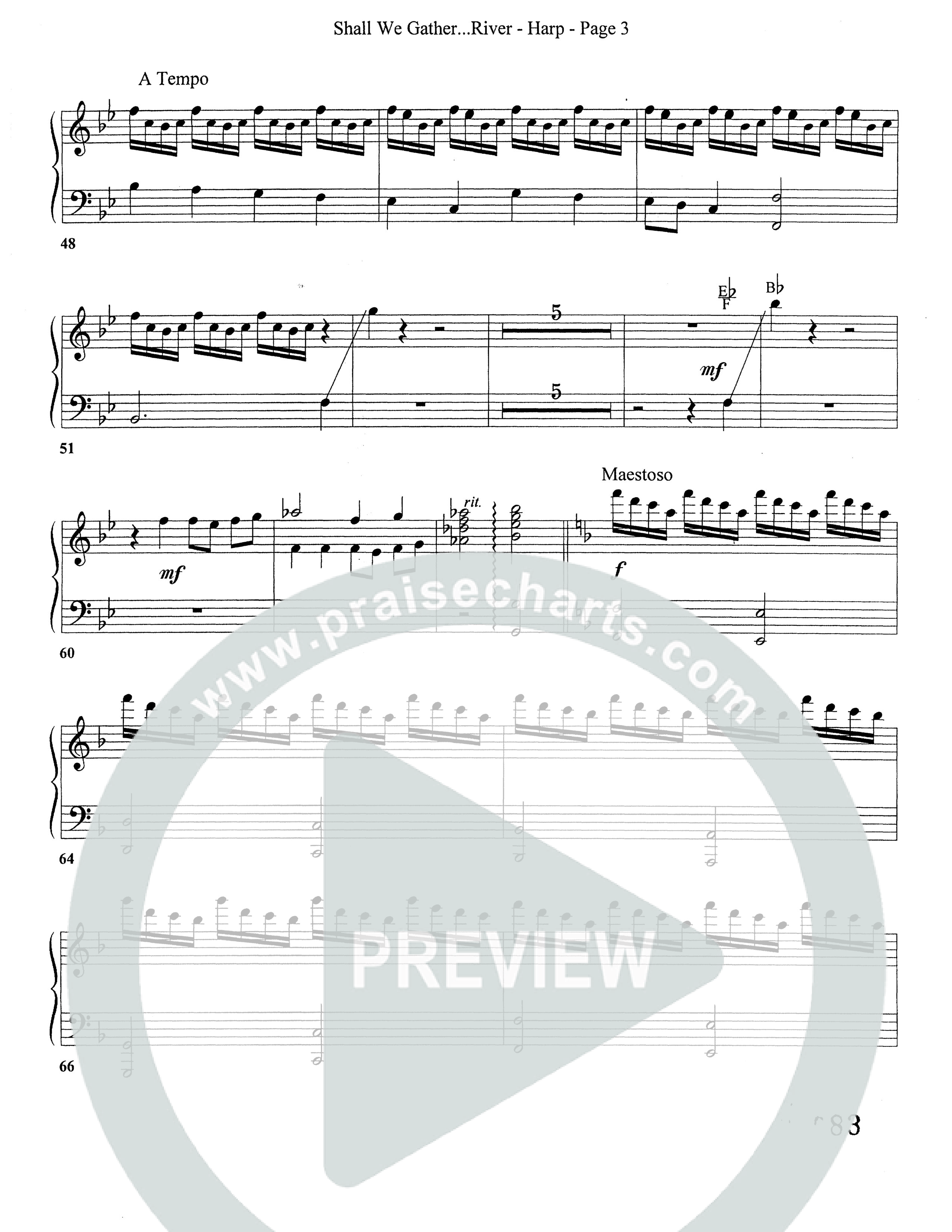 Shall We Gather At The River (Choral Anthem SATB) Harp (Word Music Choral)