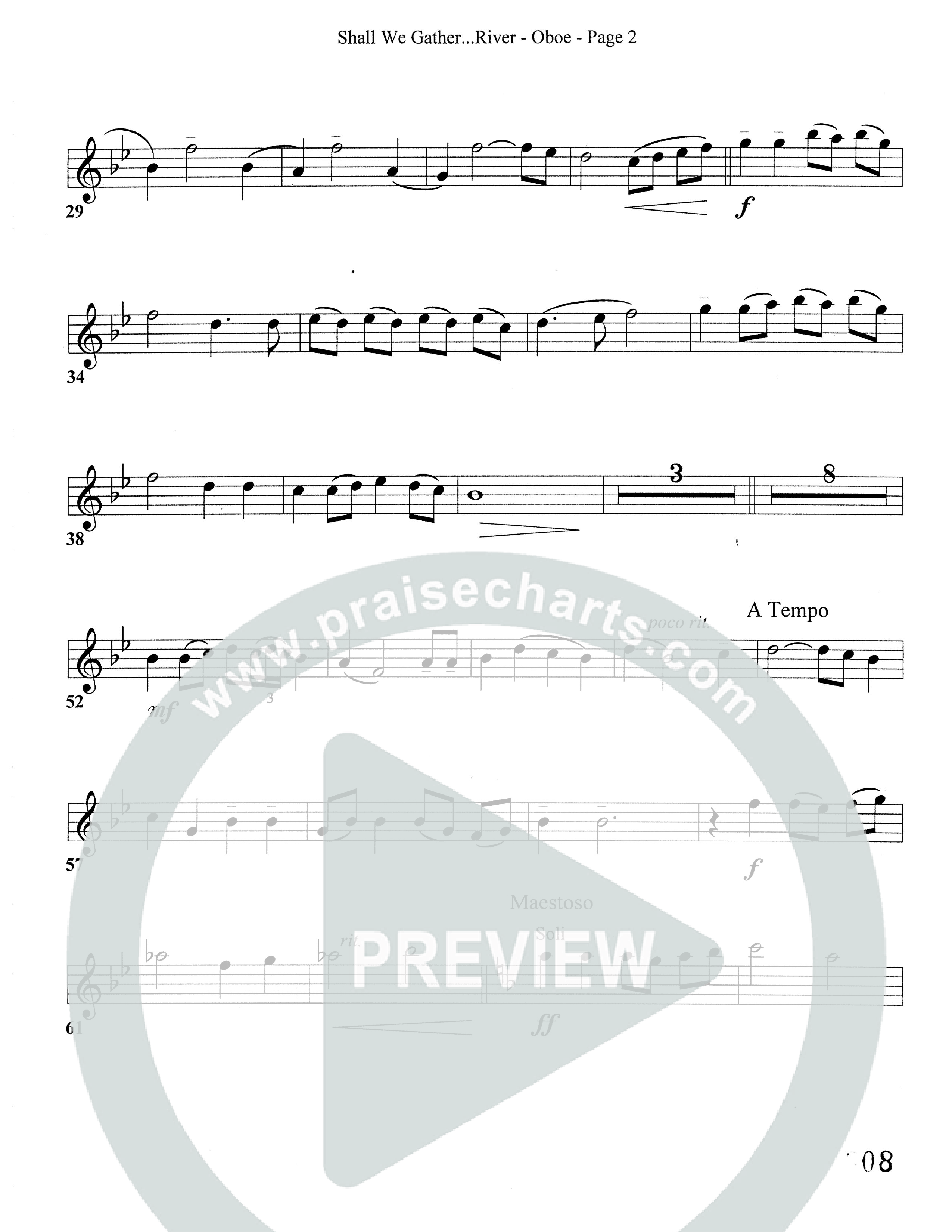Shall We Gather At The River (Choral Anthem SATB) Oboe (Word Music Choral)