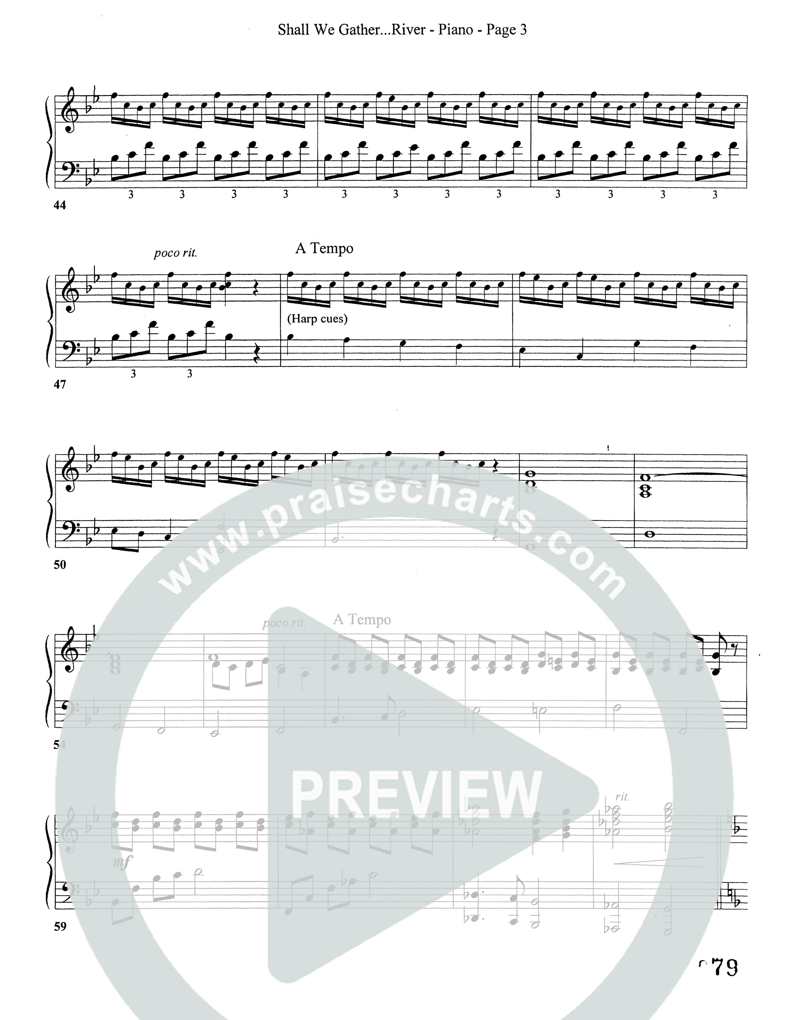 Shall We Gather At The River (Choral Anthem SATB) Piano Sheet (Word Music Choral)
