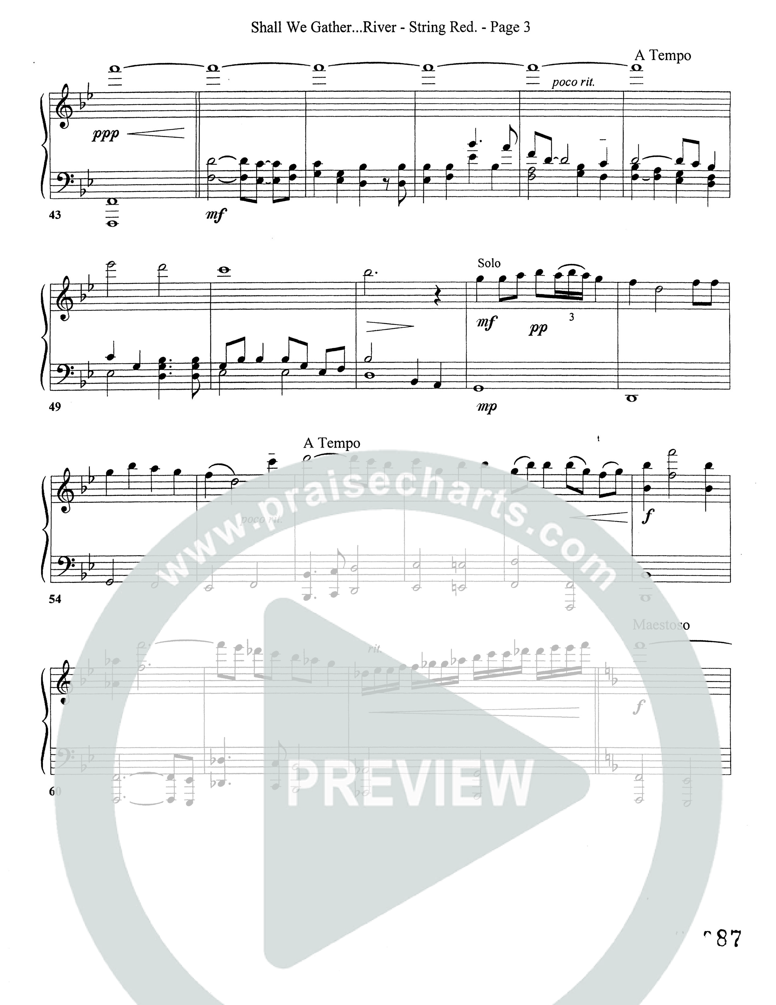 Shall We Gather At The River (Choral Anthem SATB) String Reduction (Word Music Choral)