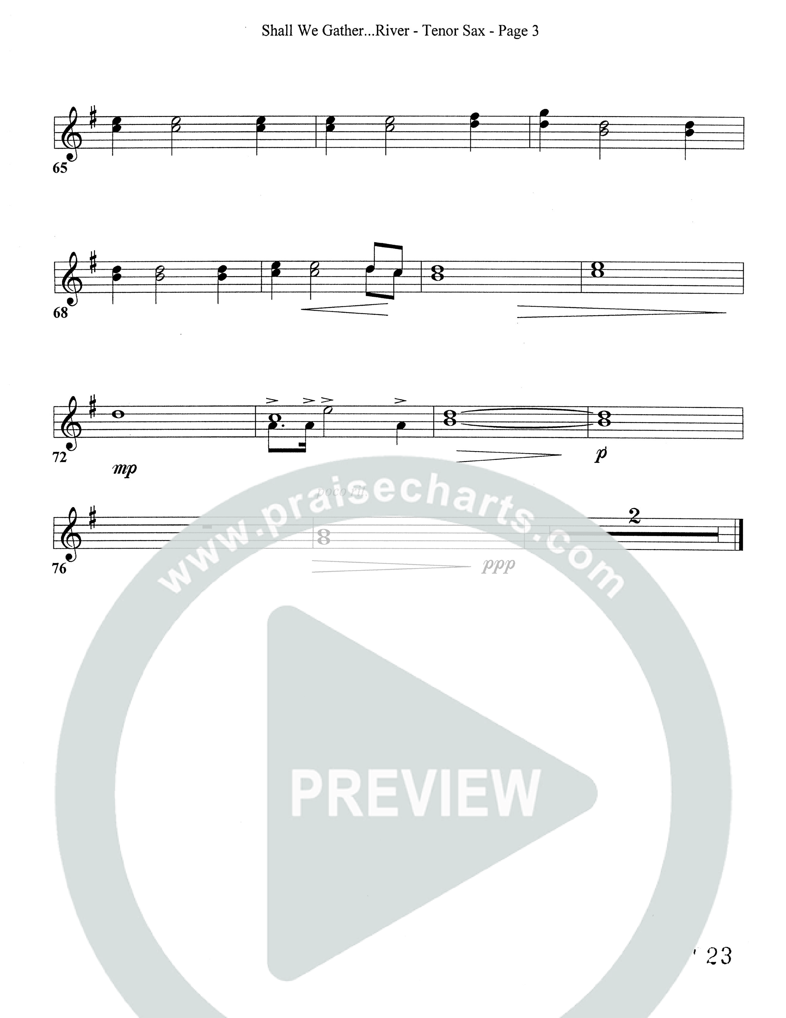 Shall We Gather At The River (Choral Anthem SATB) Tenor Sax/Baritone T.C. (Word Music Choral)