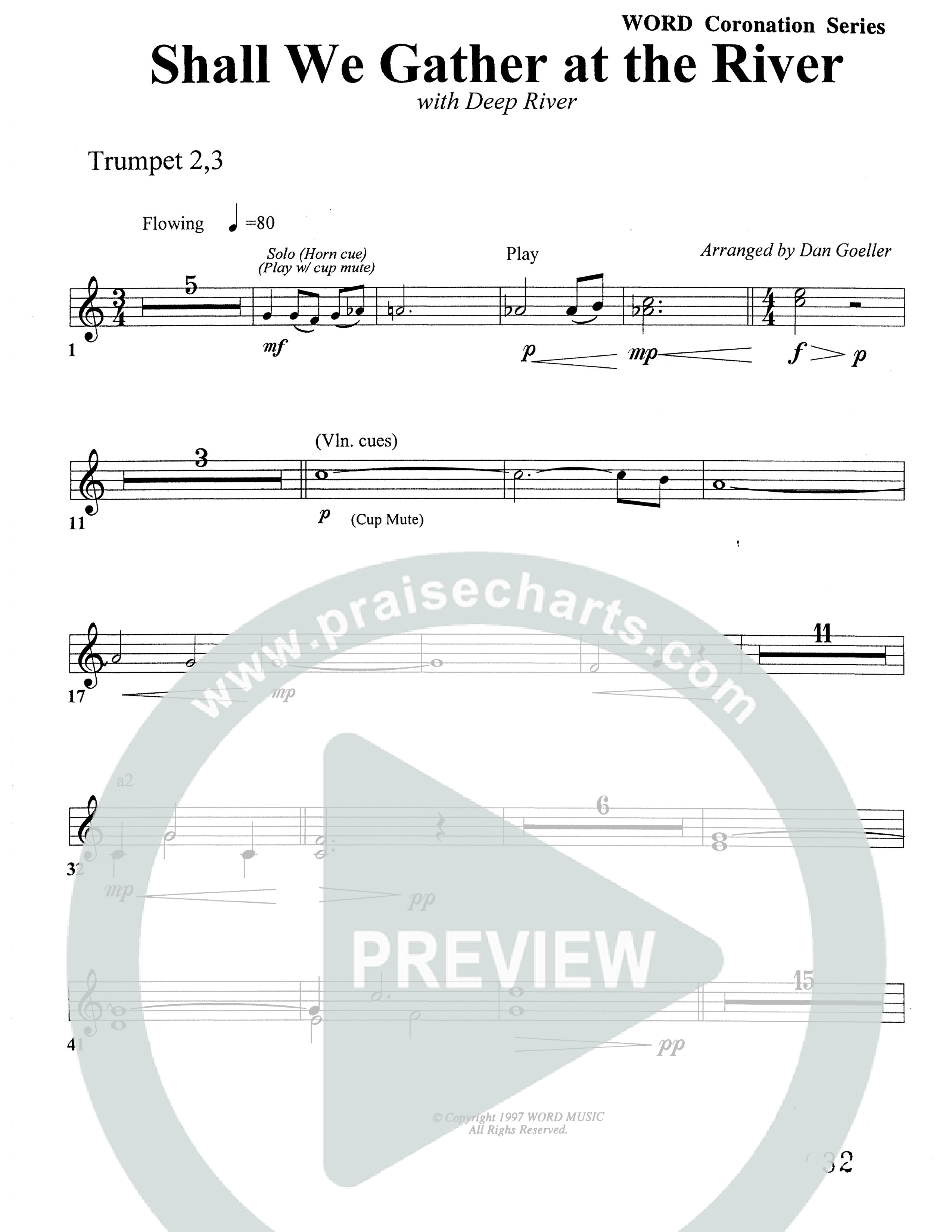 Shall We Gather At The River (Choral Anthem SATB) Trumpet (Word Music Choral)