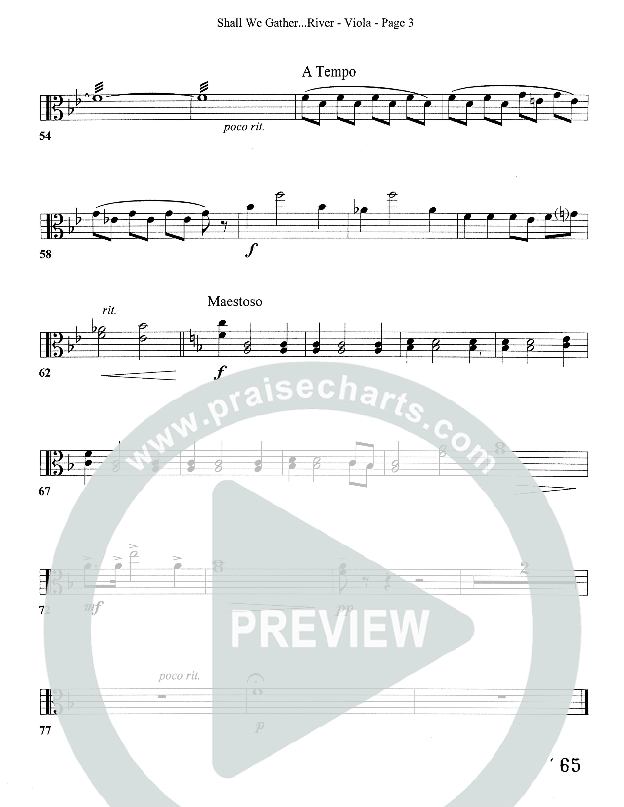 Shall We Gather At The River (Choral Anthem SATB) Viola (Word Music Choral)