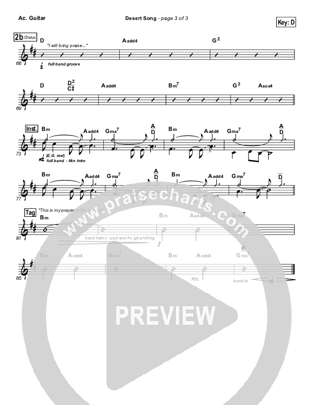 Desert Song Acoustic Guitar (Hillsong UNITED)