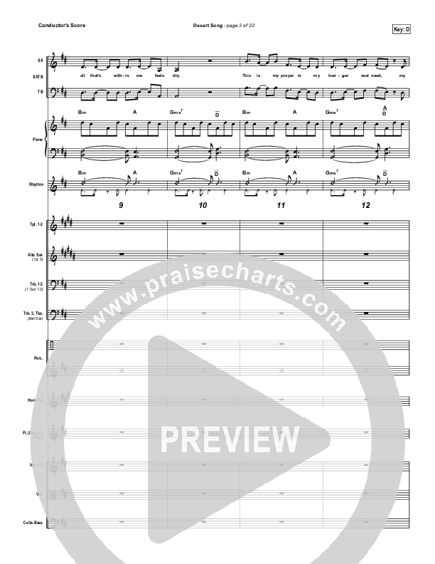 Desert Song Conductor's Score (Hillsong UNITED)