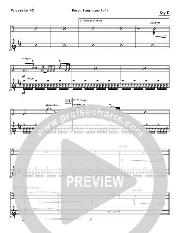 Desert Song Percussion 1/2 (Hillsong UNITED)