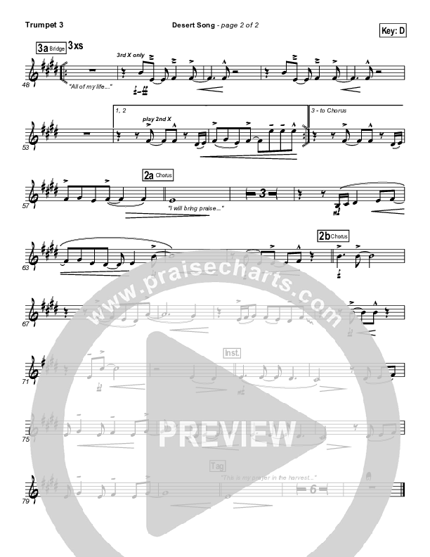 Desert Song Trumpet 3 (Hillsong UNITED)