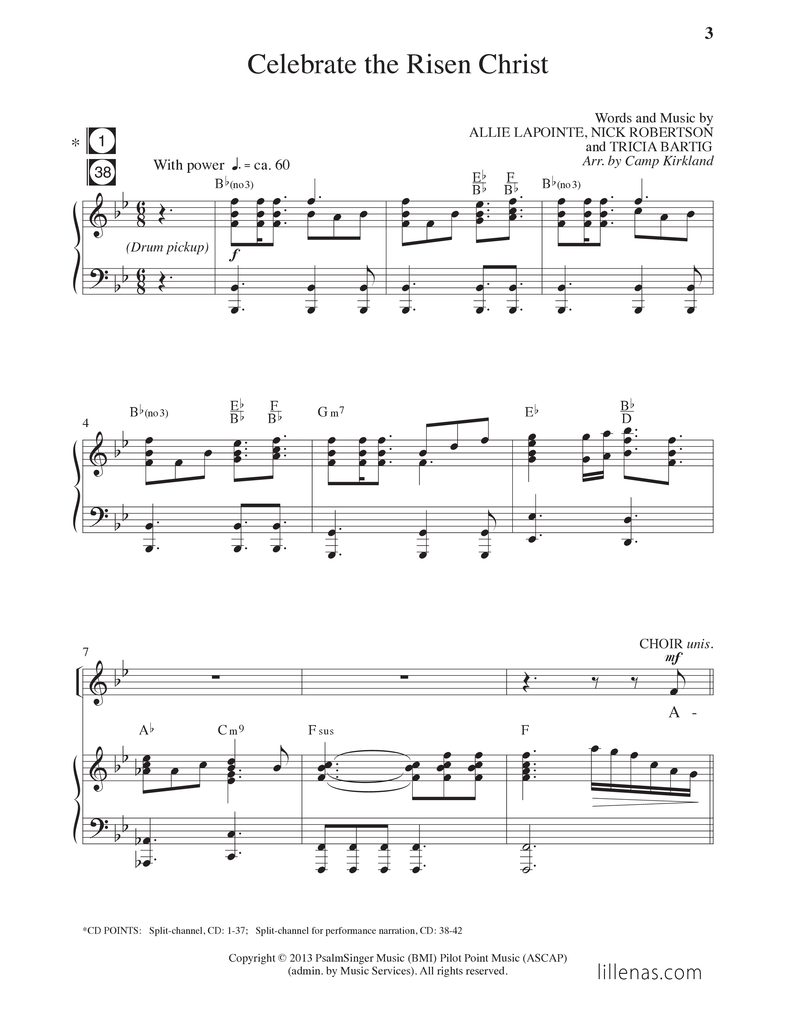 Celebrate The Risen Christ (5 Song Choral Collection) Choral Book (Lillenas Choral / Arr. Dave Clark / Arr. Nick Robertson / Arr. Camp Kirkland)