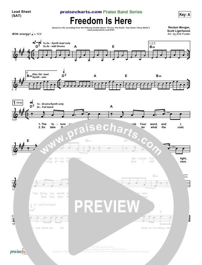 Freedom Is Here Sheet Music Hillsong United Praisecharts There's a generation across the earth who are being awakened to real love and who are starting to walk in it. freedom is here sheet music hillsong