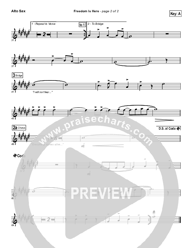 Freedom Is Here Alto Sax (Hillsong UNITED)