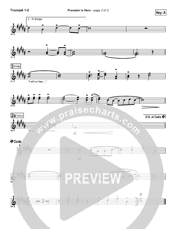 Freedom Is Here Trumpet 1,2 (Hillsong UNITED)