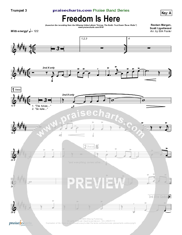 Freedom Is Here Trumpet 3 (Hillsong UNITED)