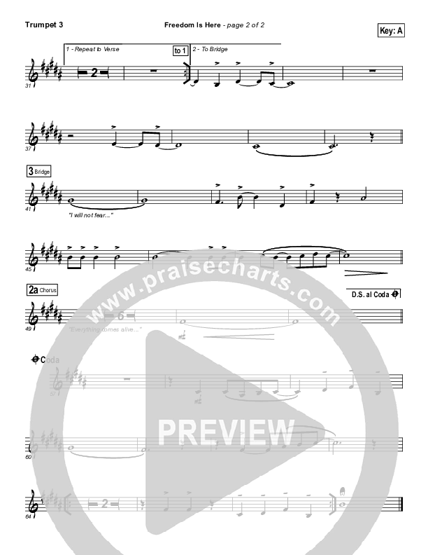 Freedom Is Here Trumpet 3 (Hillsong UNITED)