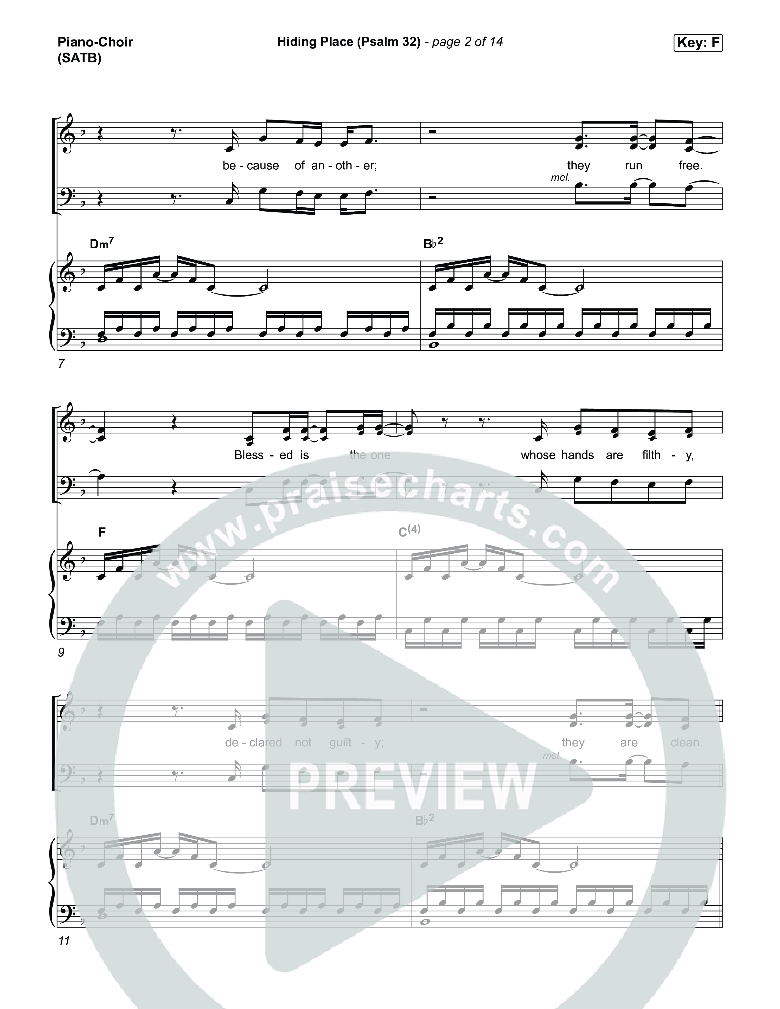 Hiding Place (Psalm 32) Piano/Vocal Pack (Shane & Shane)