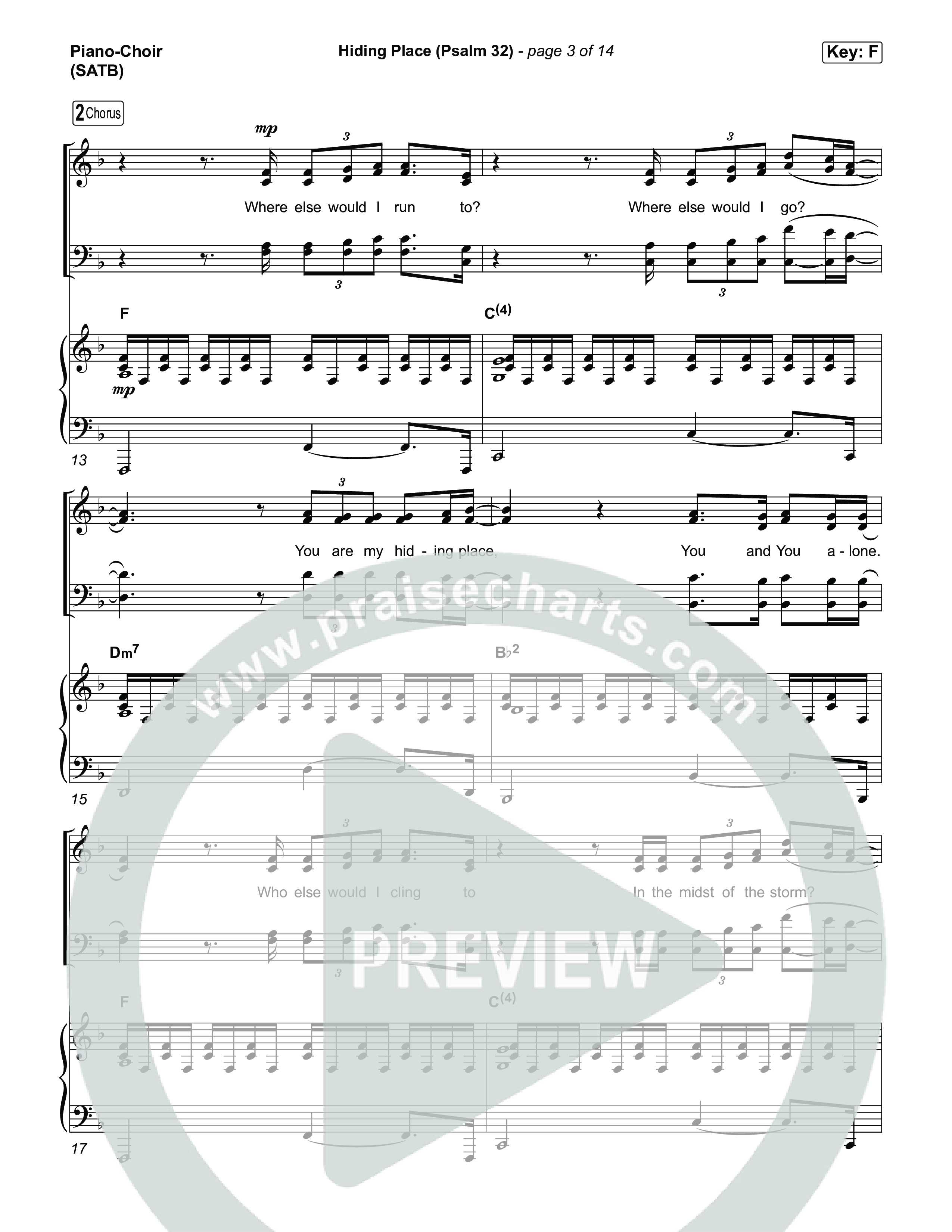 Hiding Place (Psalm 32) Piano/Vocal Pack (Shane & Shane)