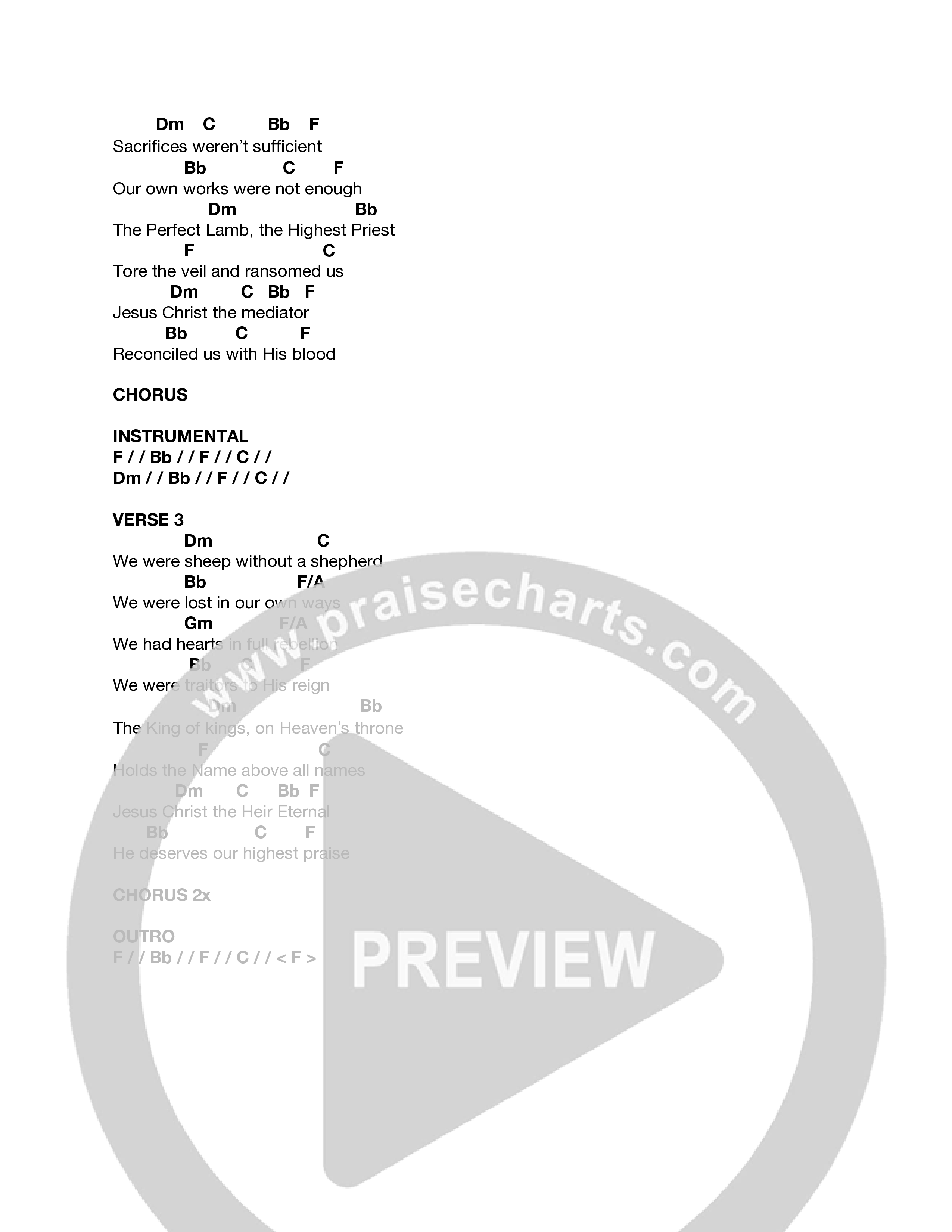 Prophet Priest And King Chord Chart (Journey Worship Co)