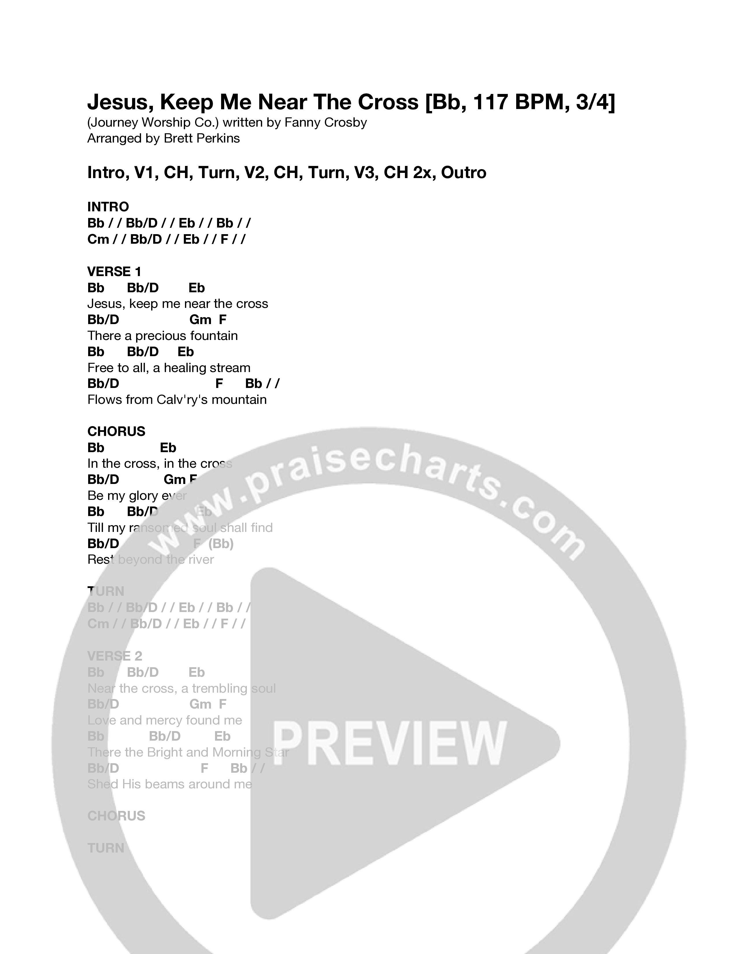 Jesus, Keep Me Near The Cross Chord Chart (Journey Worship Co)