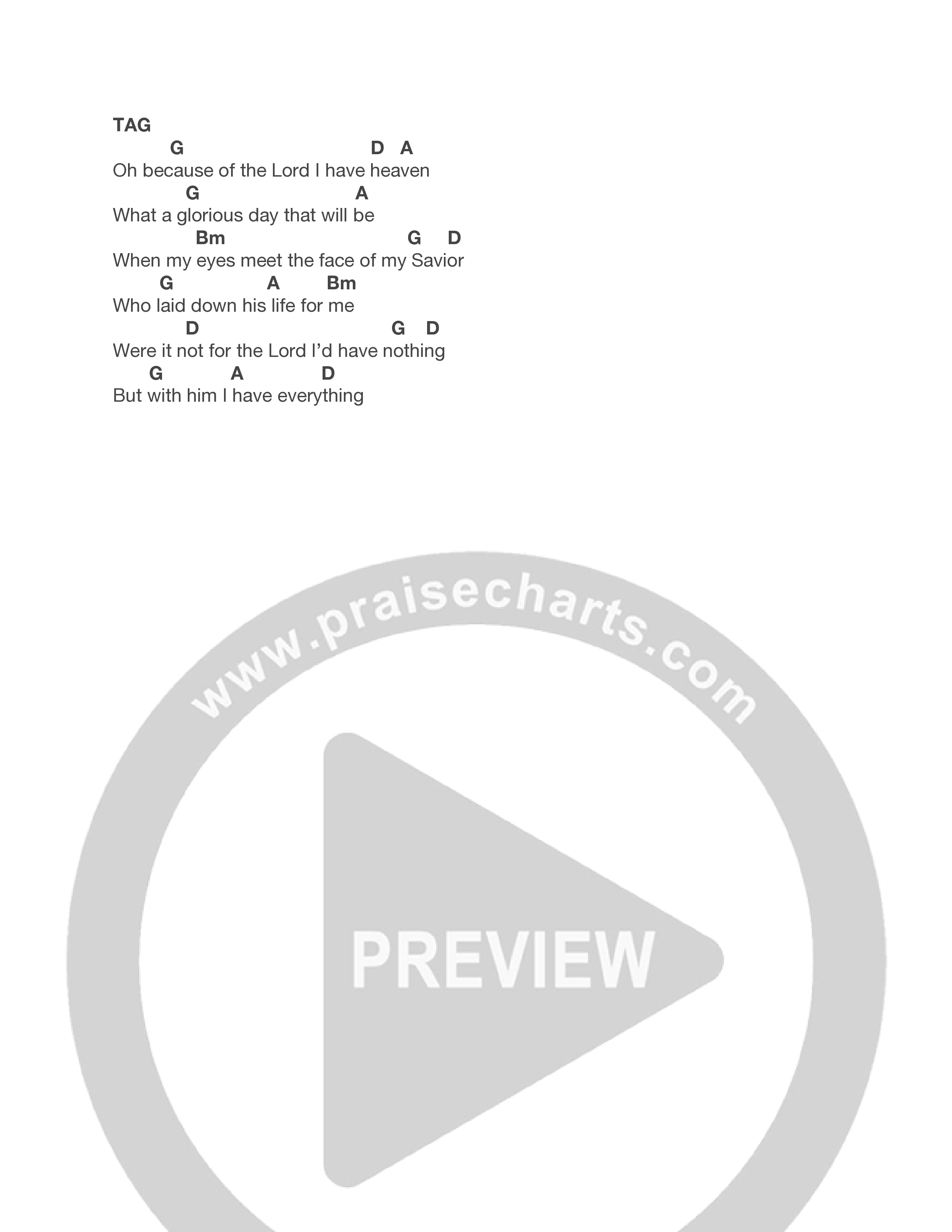 Were It Not For The Lord (Live) Chord Chart (Journey Worship Co)